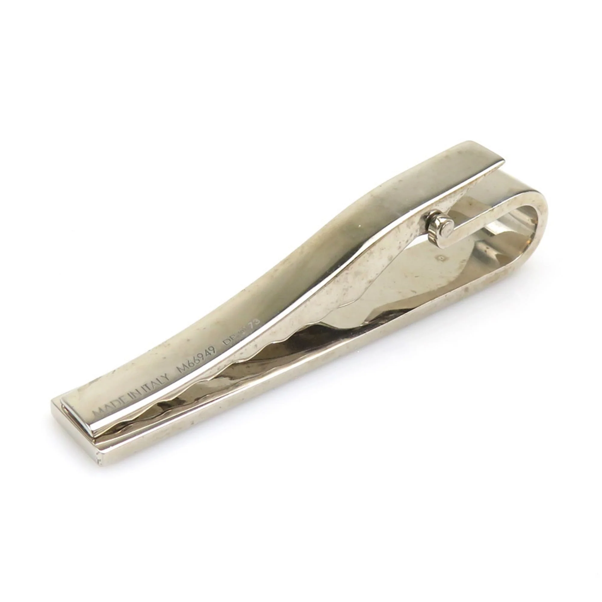 Tie Pin Enamel and Metal Black and Silver Brooch - Image 4