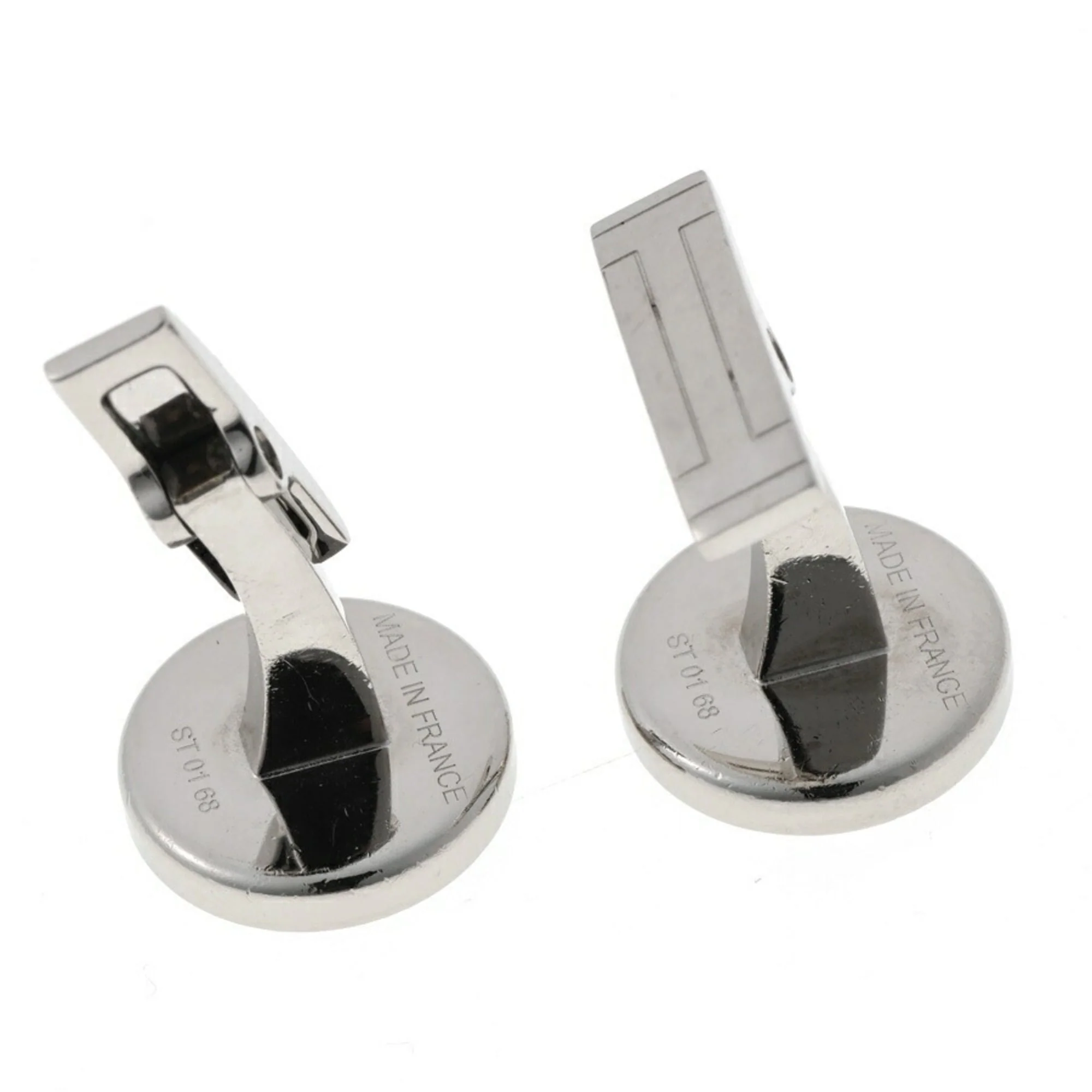 Cufflinks Lacquer and Metal Bordeaux Silver Bracelet - Image 5