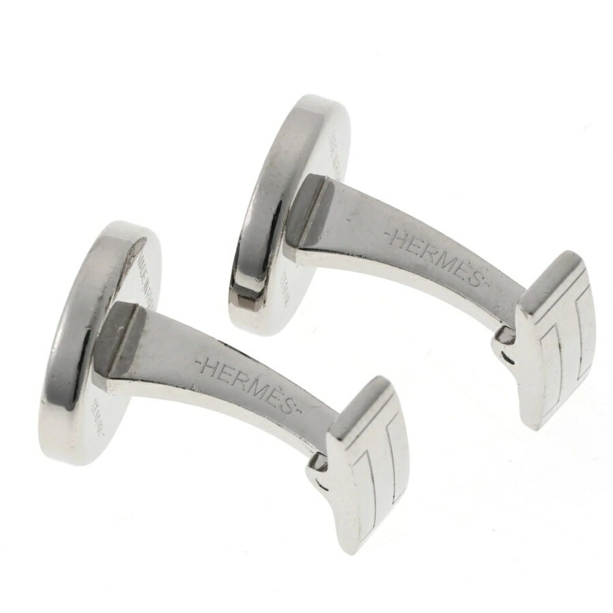 Cufflinks Lacquer and Metal Bordeaux Silver Bracelet - Image 6