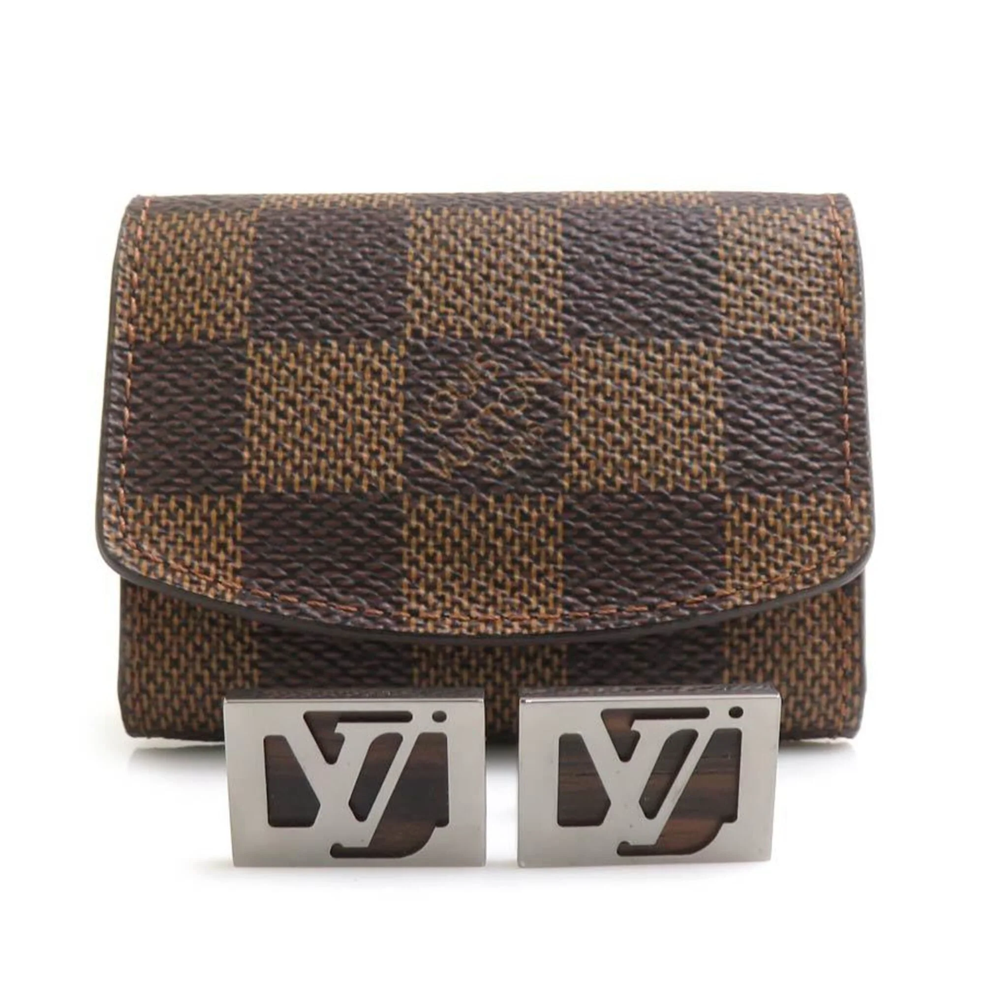 Cufflinks Metal and Wood Brown and Gunmetal Bracelet - Image 8
