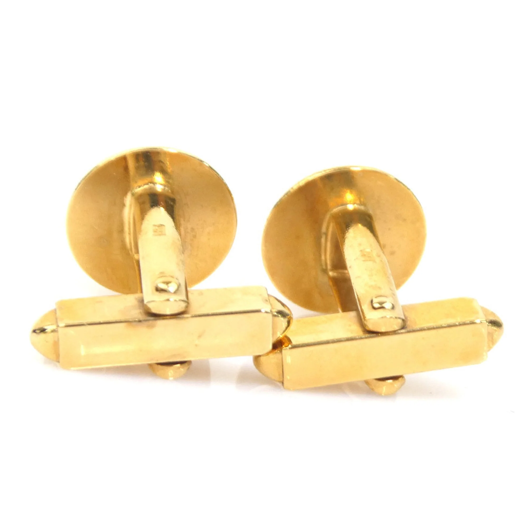 Cufflinks Metal Dark Green and Gold Bracelet - Image 3
