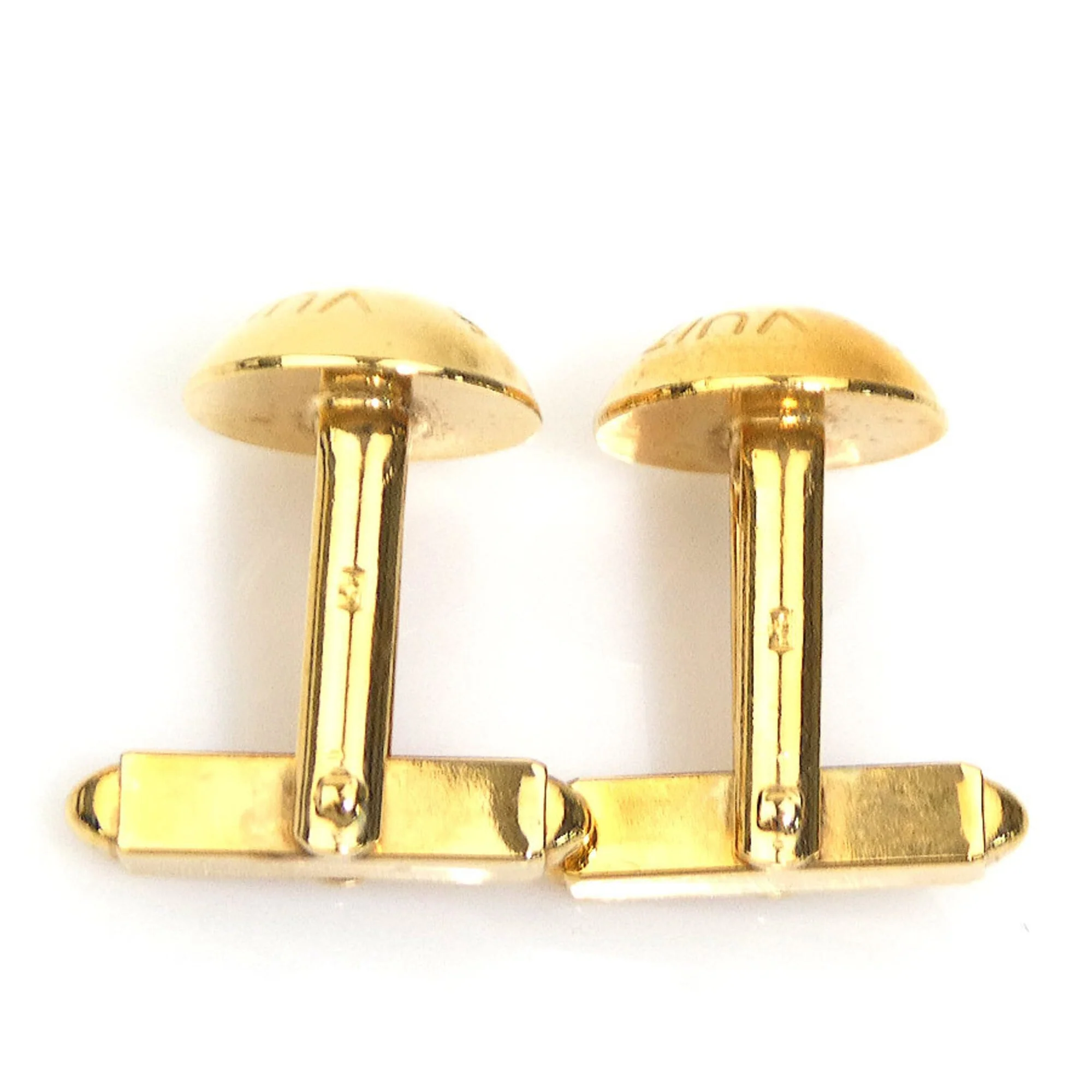 Cufflinks Metal Dark Green and Gold Bracelet - Image 4