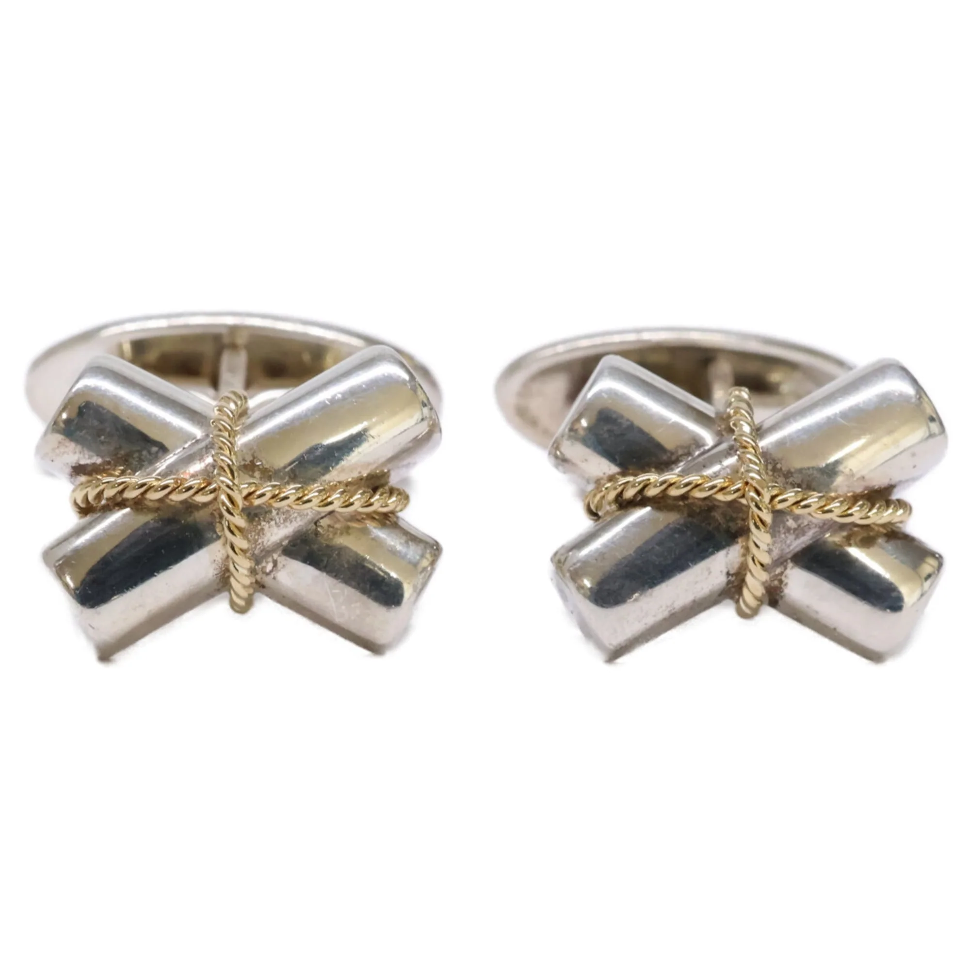 Cross Motif Cufflinks Sterling Silver Bracelet - Image 2
