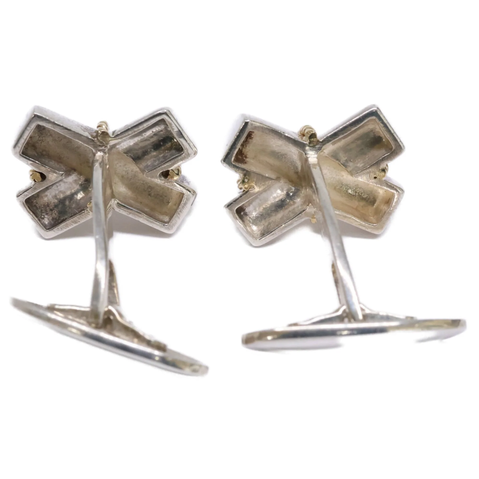 Cross Motif Cufflinks Sterling Silver Bracelet - Image 8