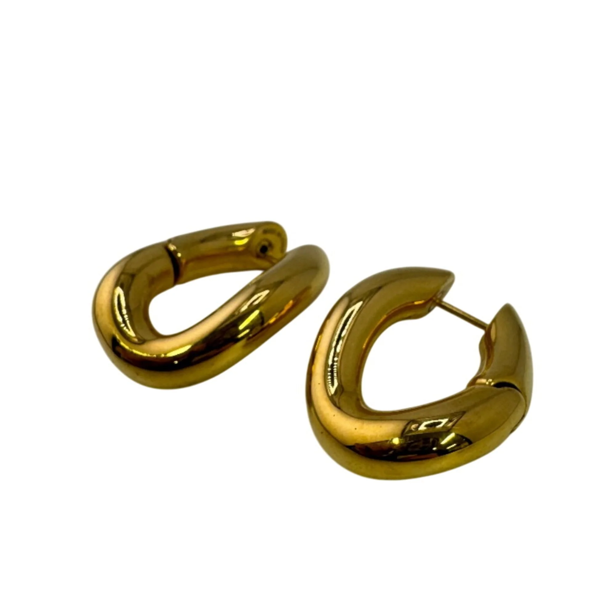 Earrings Hoop Gold-Tone Metal