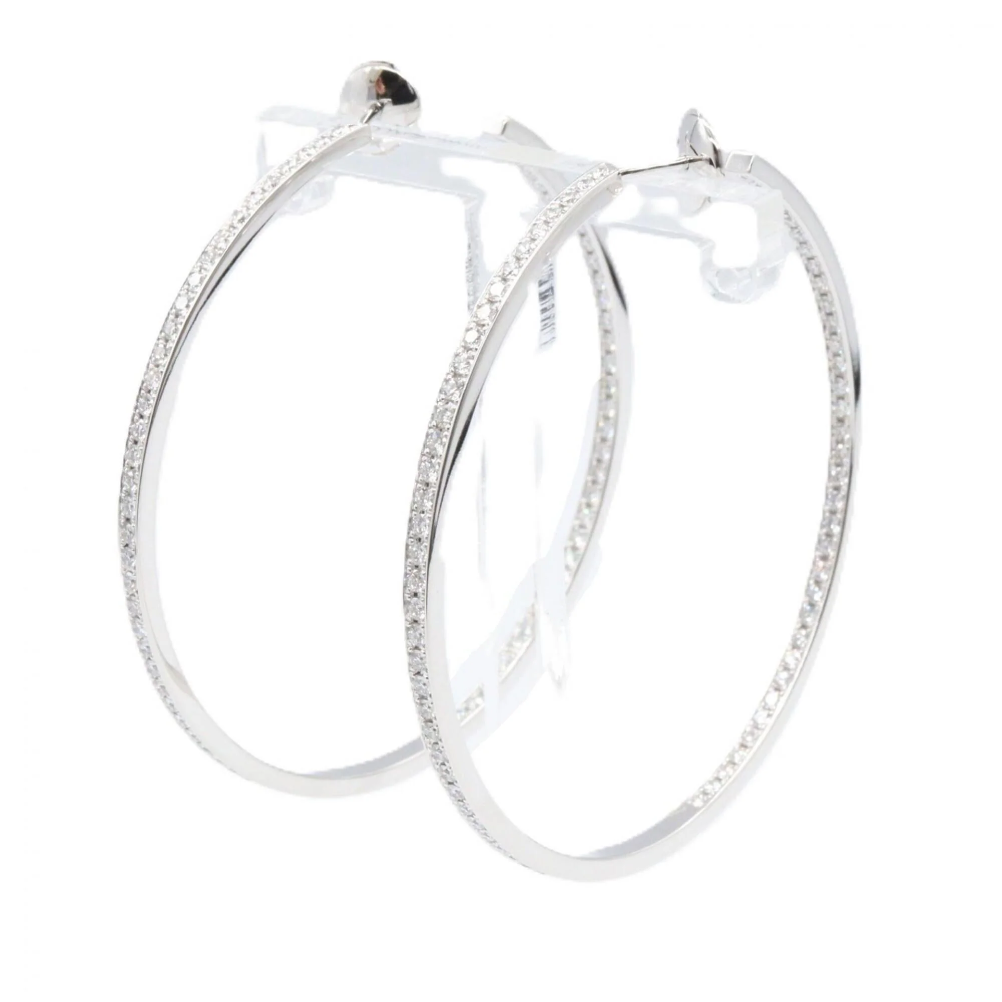 Earrings Hoop 18K White Gold - Image 2