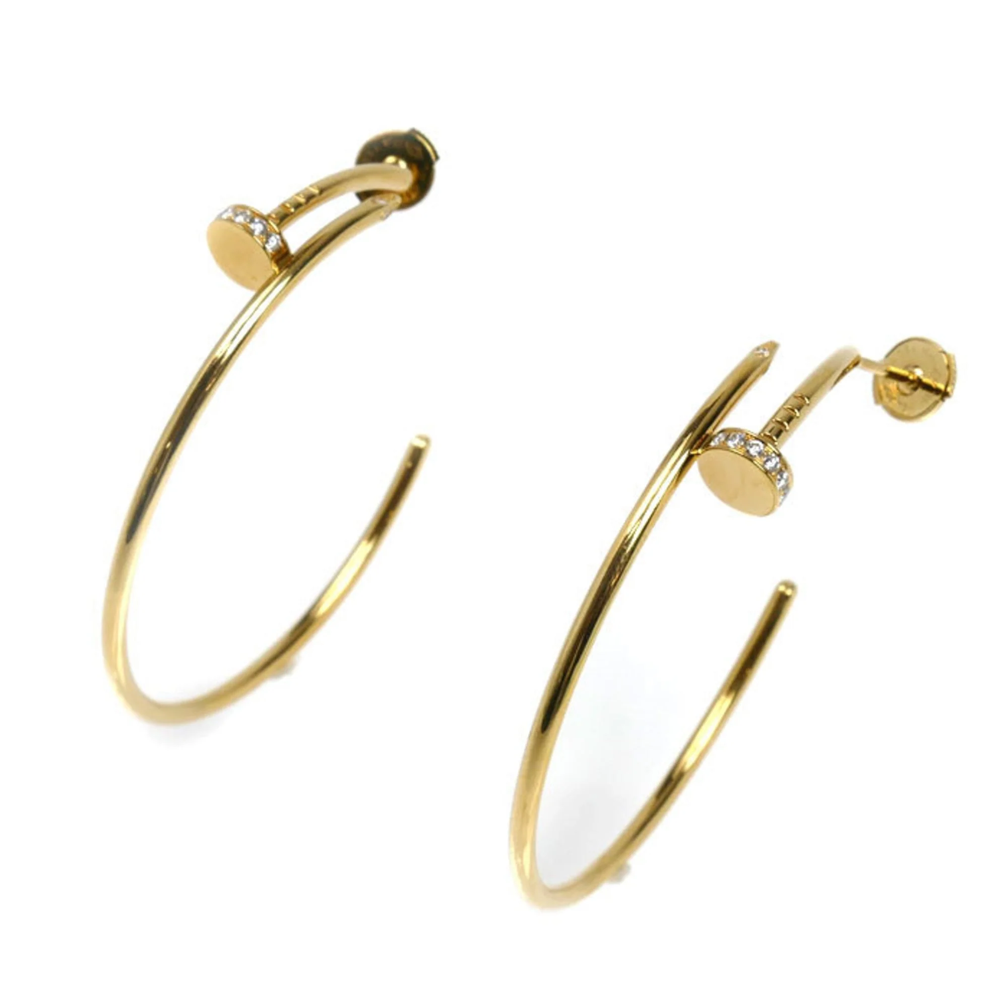 Juste un Clou Earrings 18K Yellow Gold and Diamond Large 18K Yellow Gold