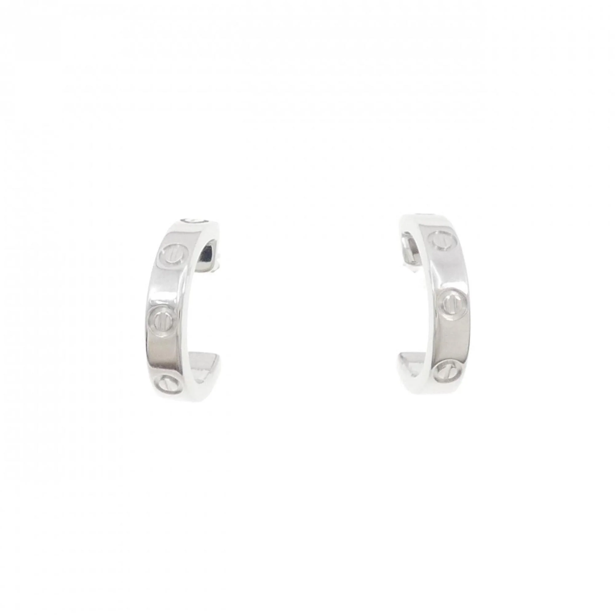 Love Earrings 18K White Gold Mini 18K White Gold