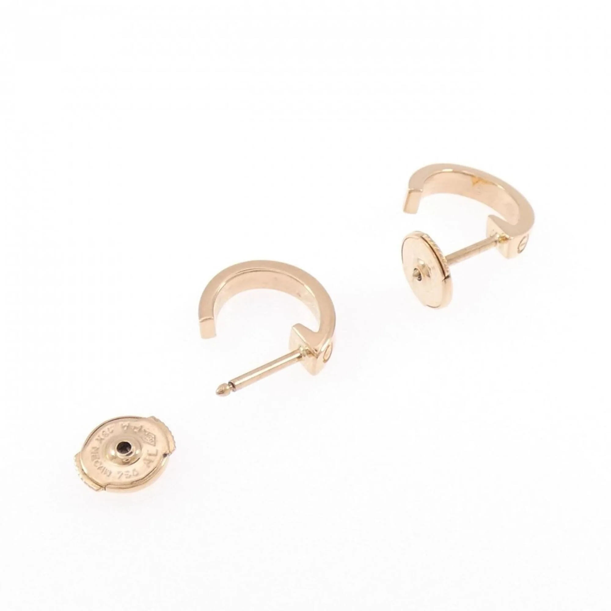 Love Hoop Earrings 18K Rose Gold 18K Rose Gold - Image 3