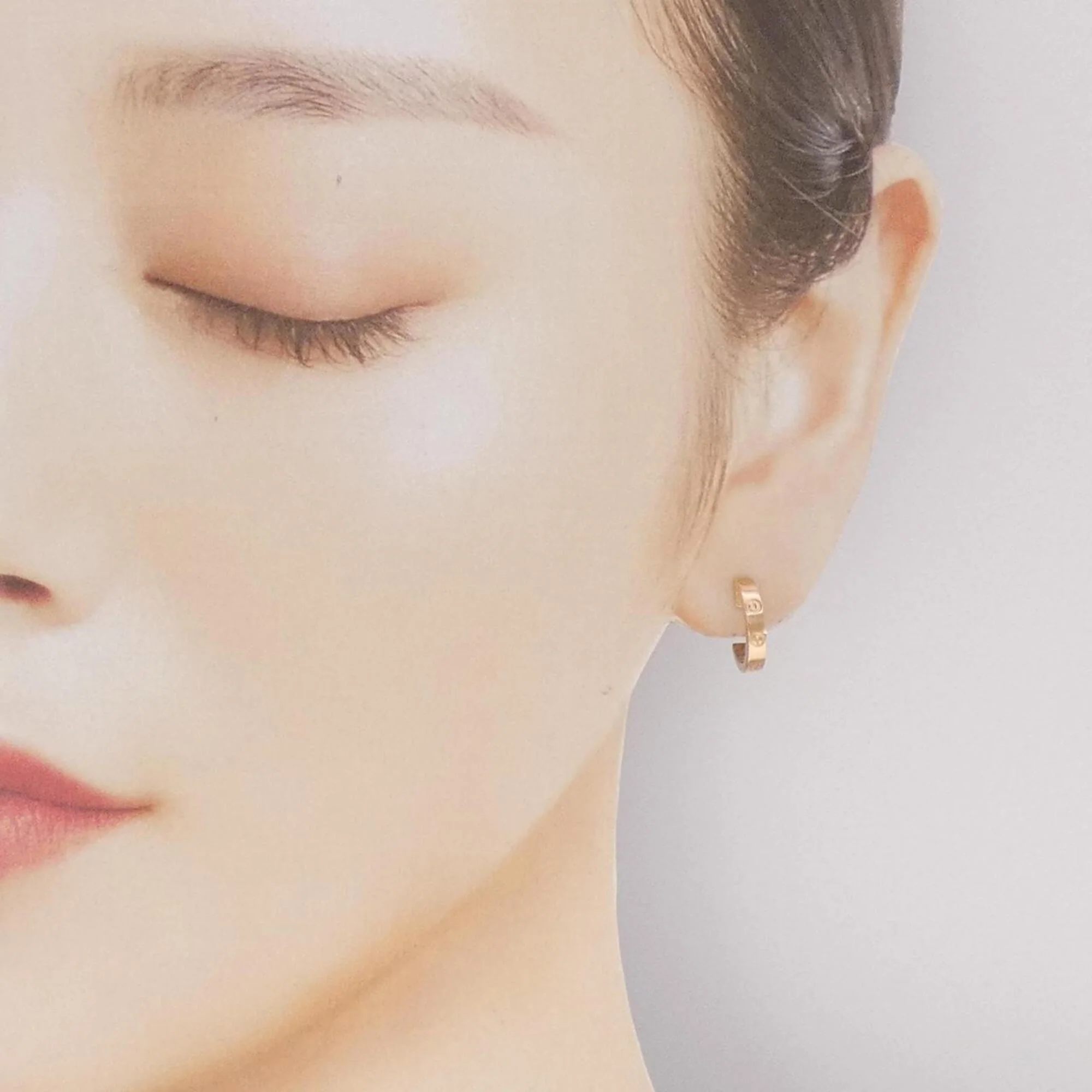 Love Hoop Earrings 18K Rose Gold 18K Rose Gold - Image 4