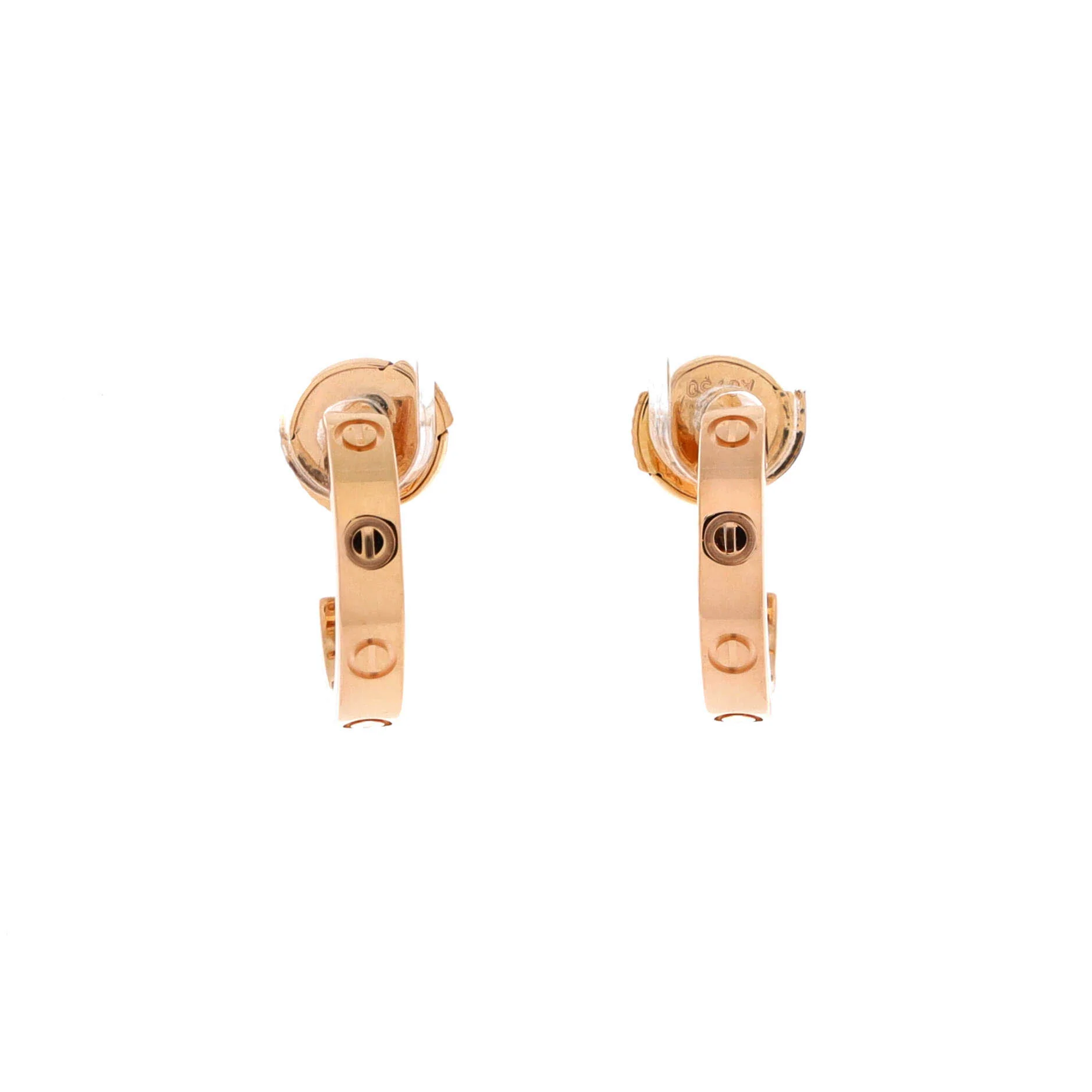 Love Hoop Earrings 18K Rose Gold Small