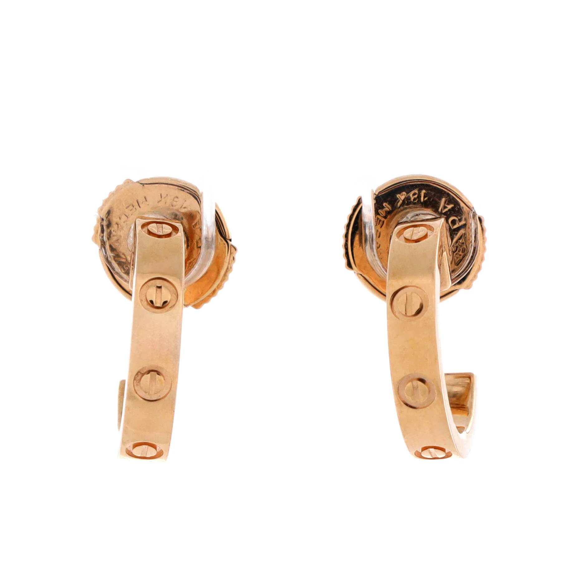 Love Hoop Earrings 18K Rose Gold Small