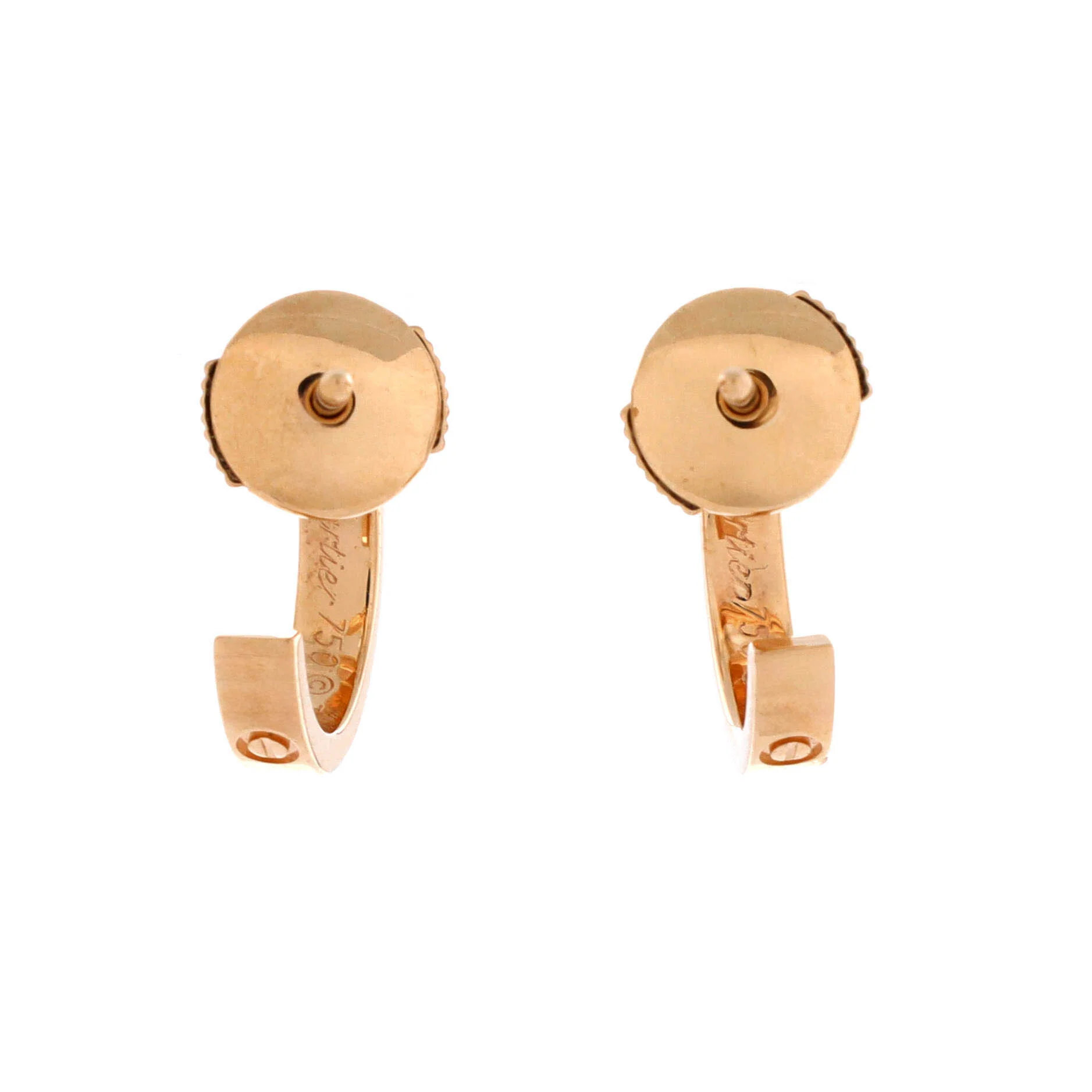 Love Hoop Earrings 18K Rose Gold Small - Image 3