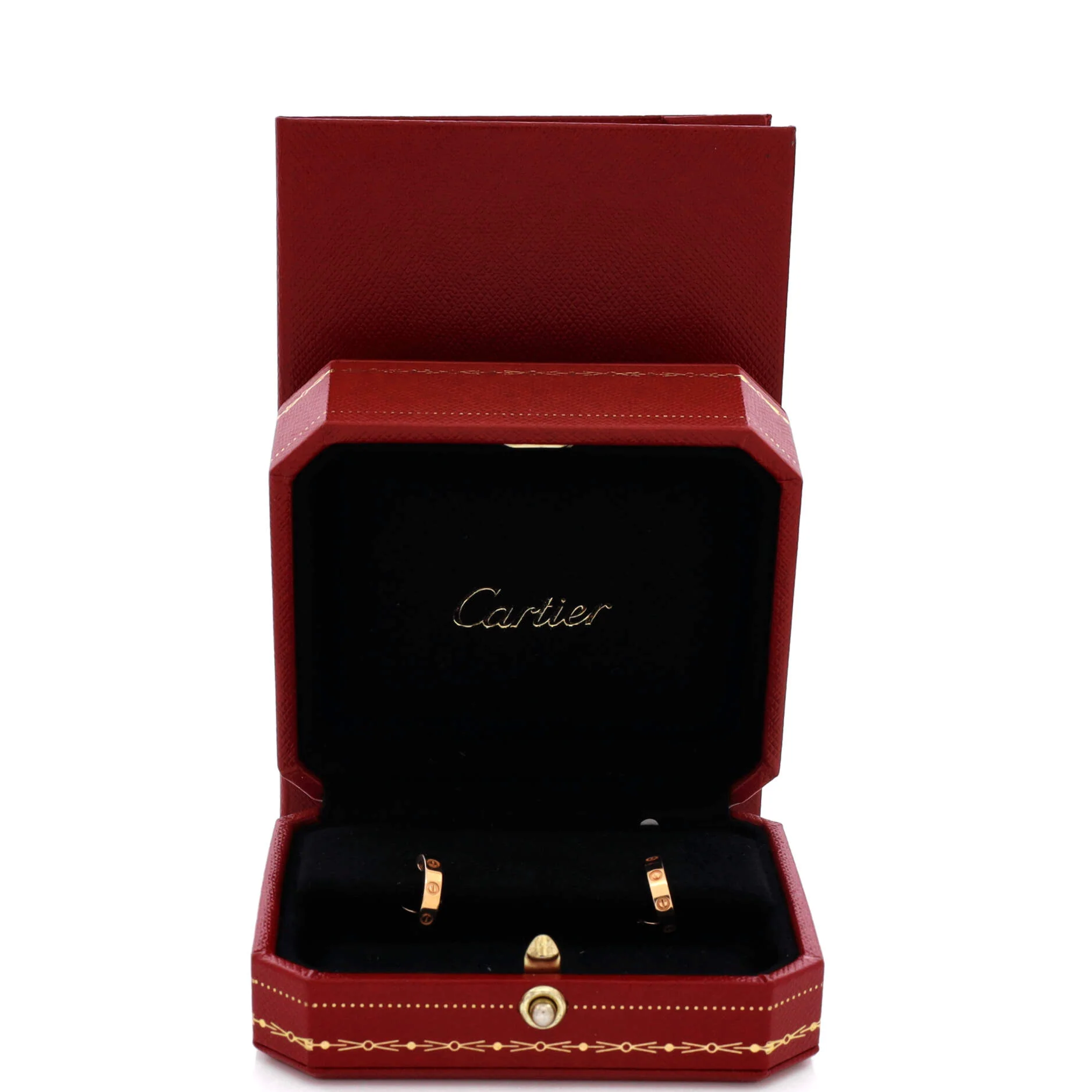 Love Hoop Earrings 18K Rose Gold Small - Image 2