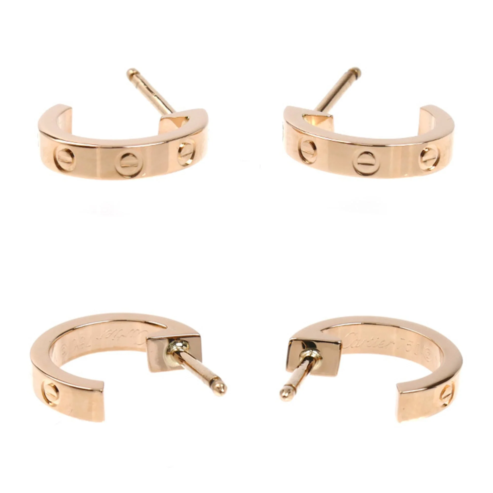 Love Stud Earrings 18K Rose Gold Mini 18K Rose Gold - Image 3