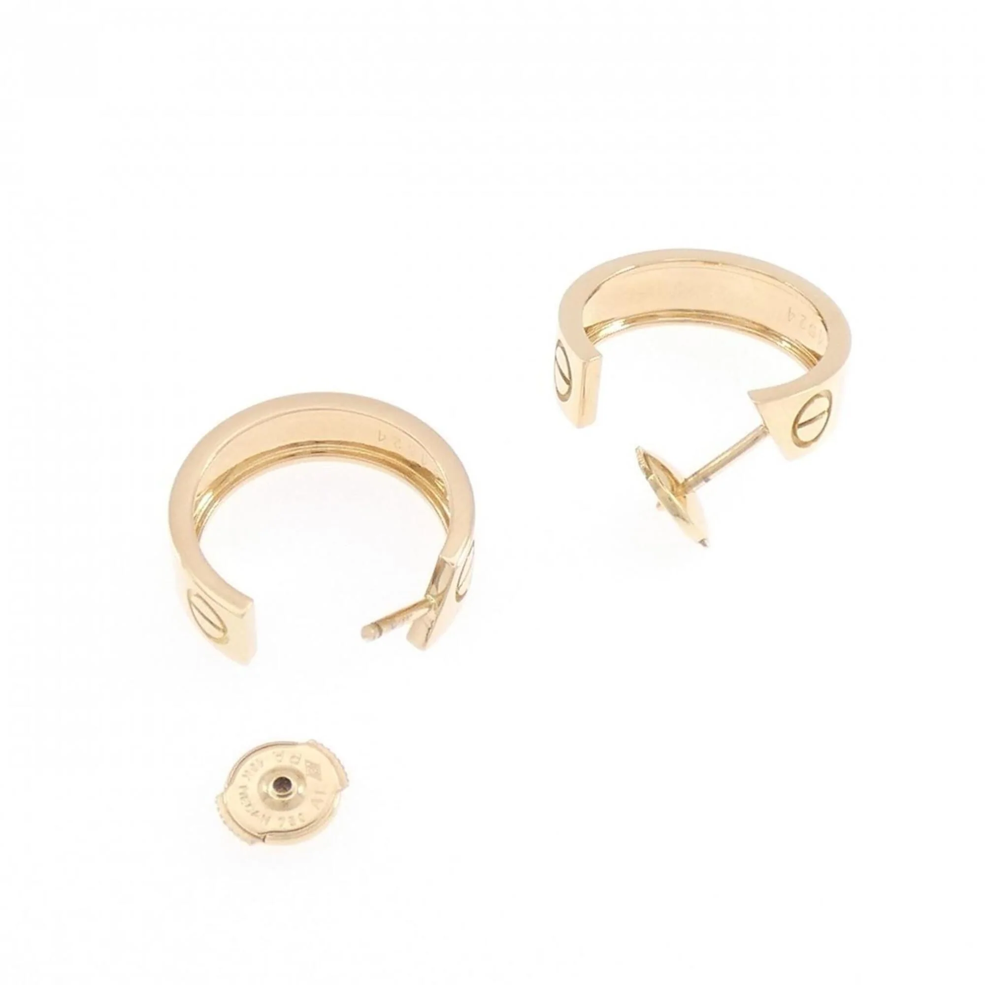 Love Stud Earrings 18K Yellow Gold 18K Yellow Gold - Image 3