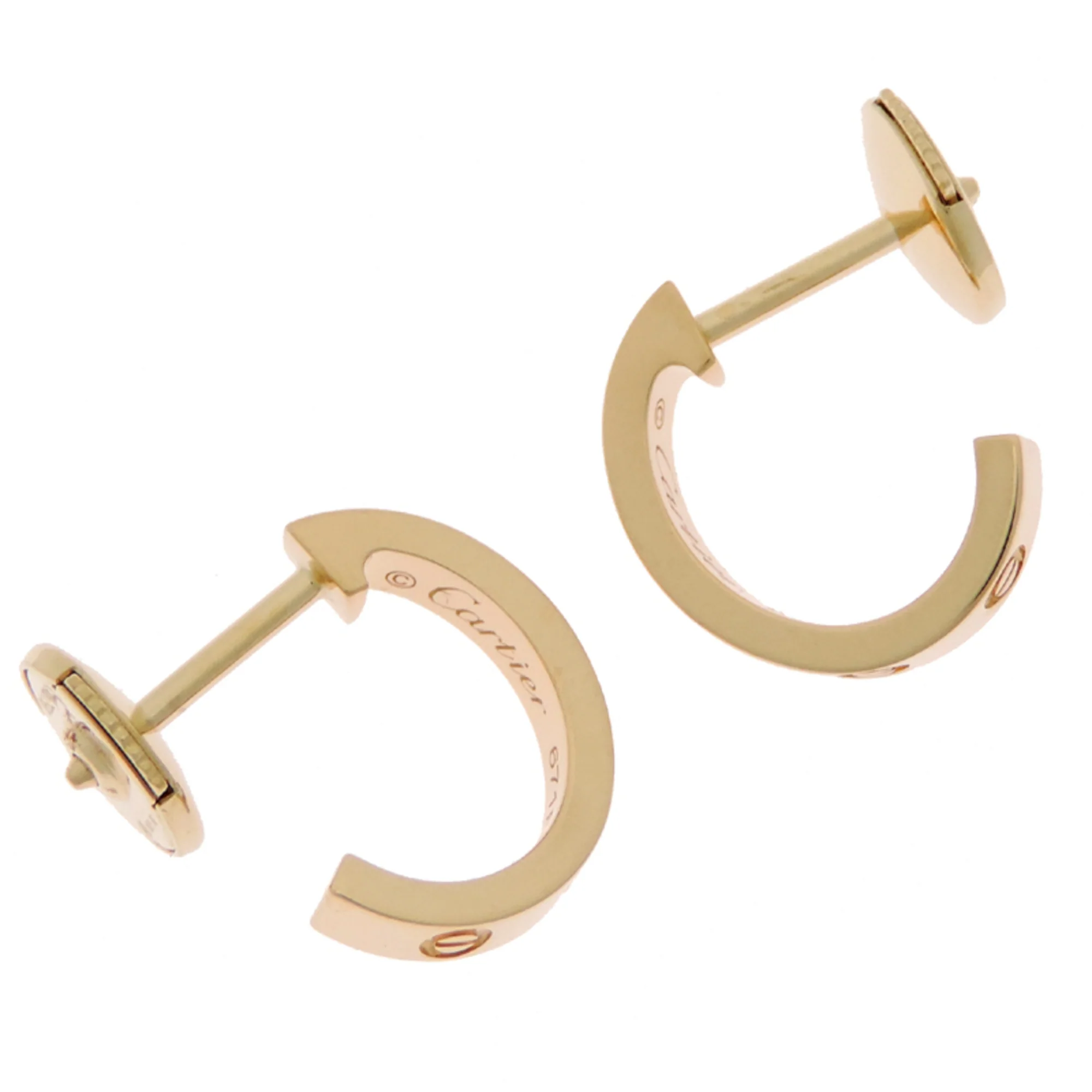 Love Stud Earrings 18K Yellow Gold Small 18K Yellow Gold - Image 4