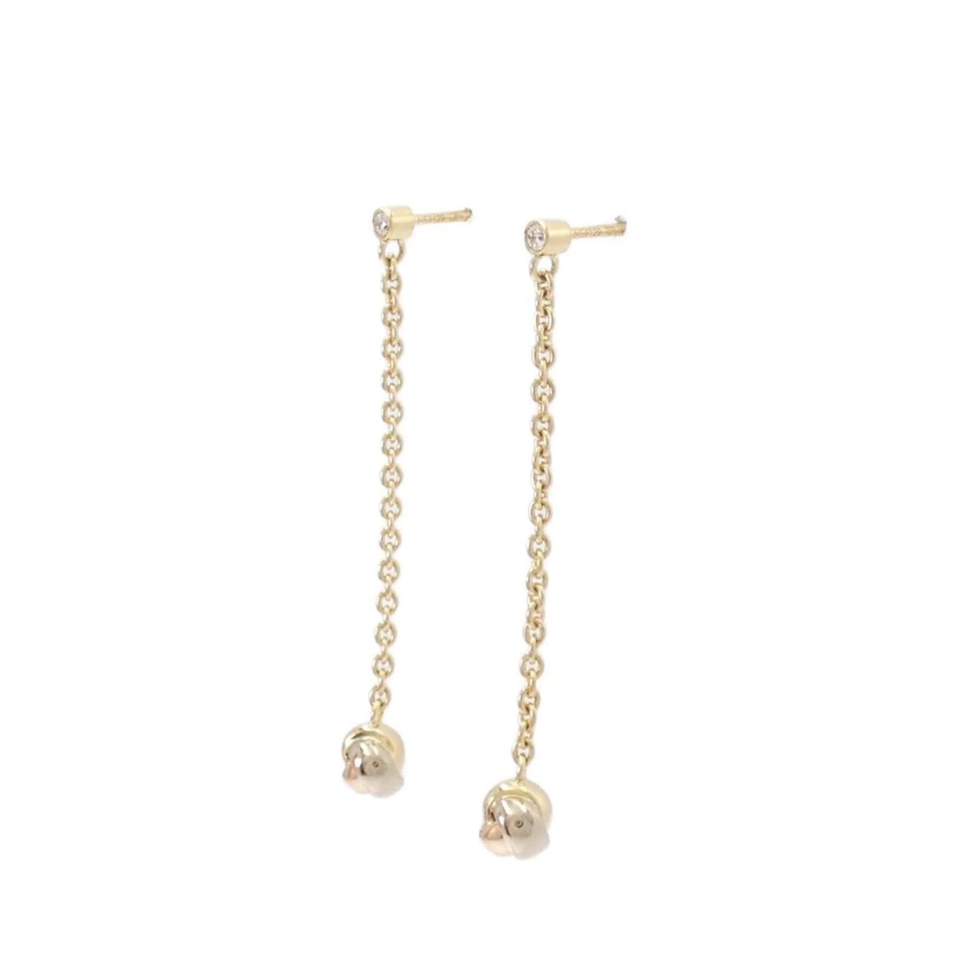 Trinity Earrings 18K Tricolor Gold - Image 2