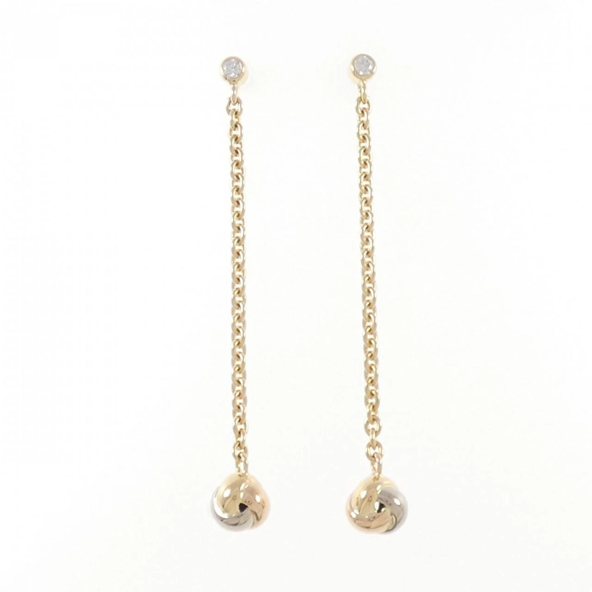 Trinity Earrings 18K Tricolor Gold