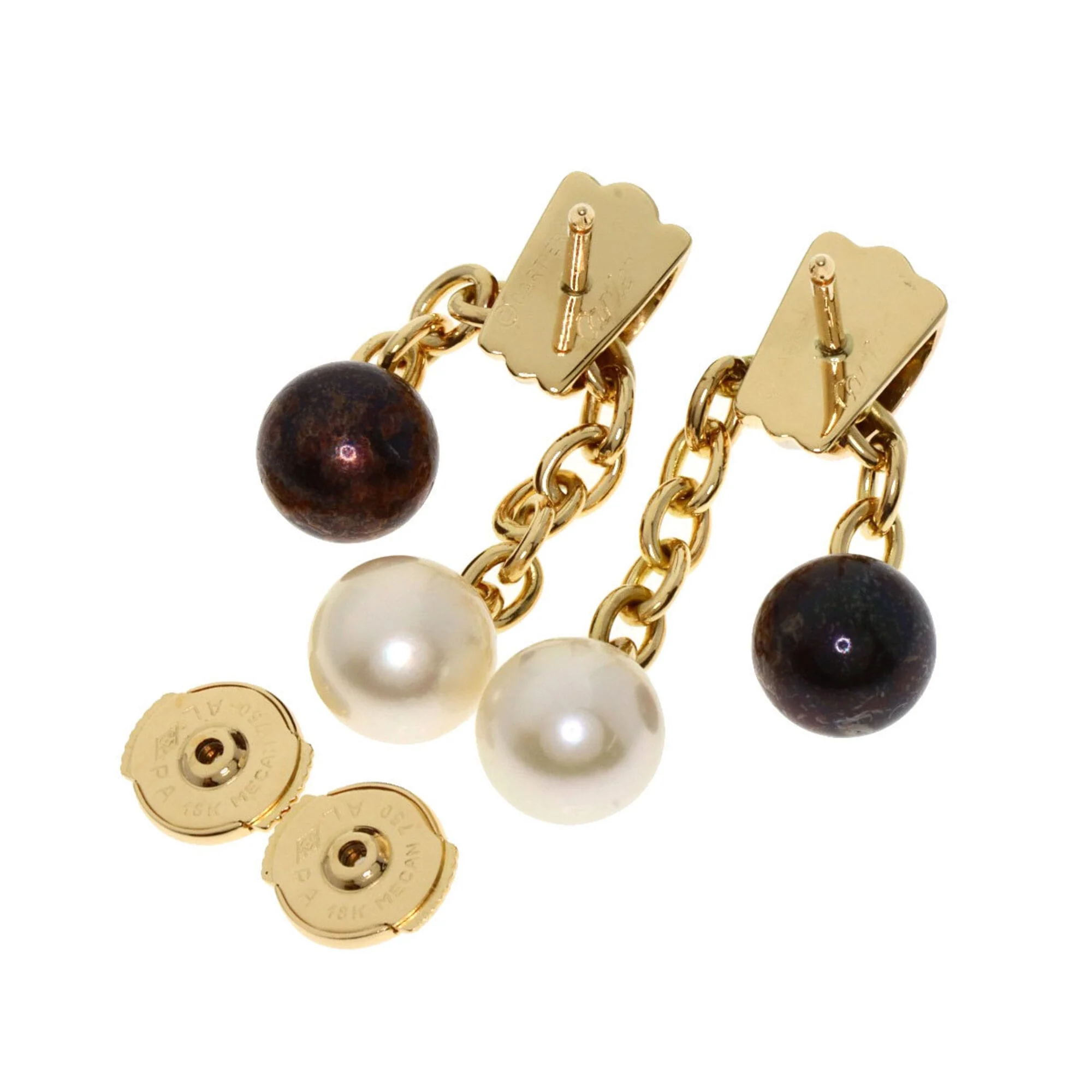 Trinity Earrings 18K Tricolor Gold - Image 2