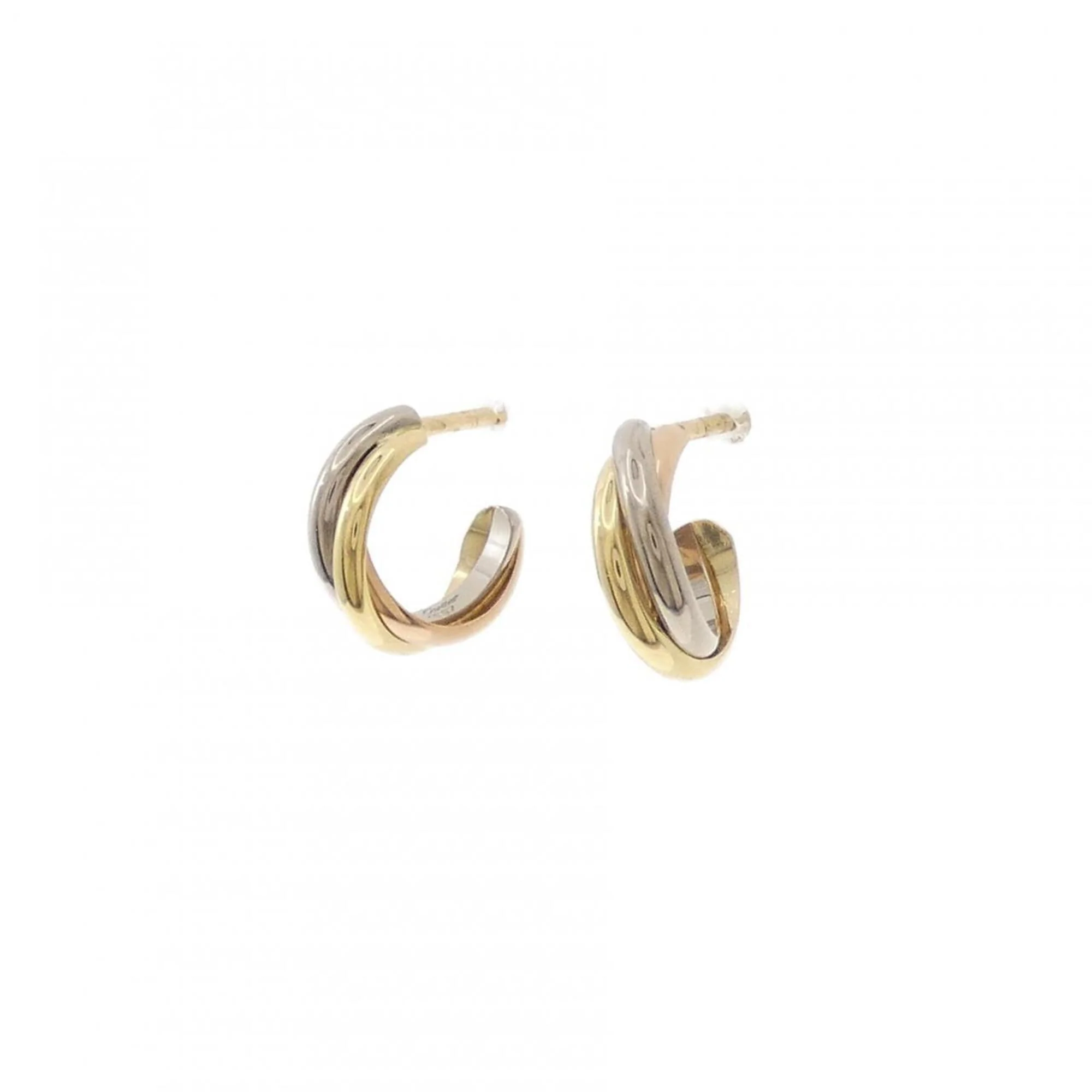 Trinity Earrings 18K Tricolor Gold - Image 2