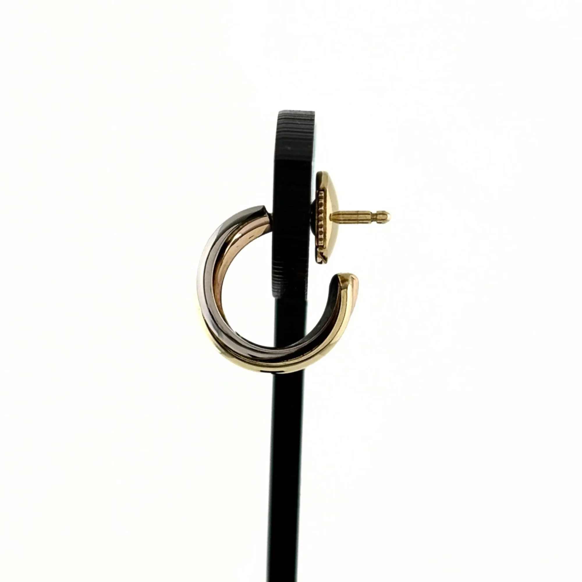 Trinity Earrings 18K Tricolor Gold - Image 2