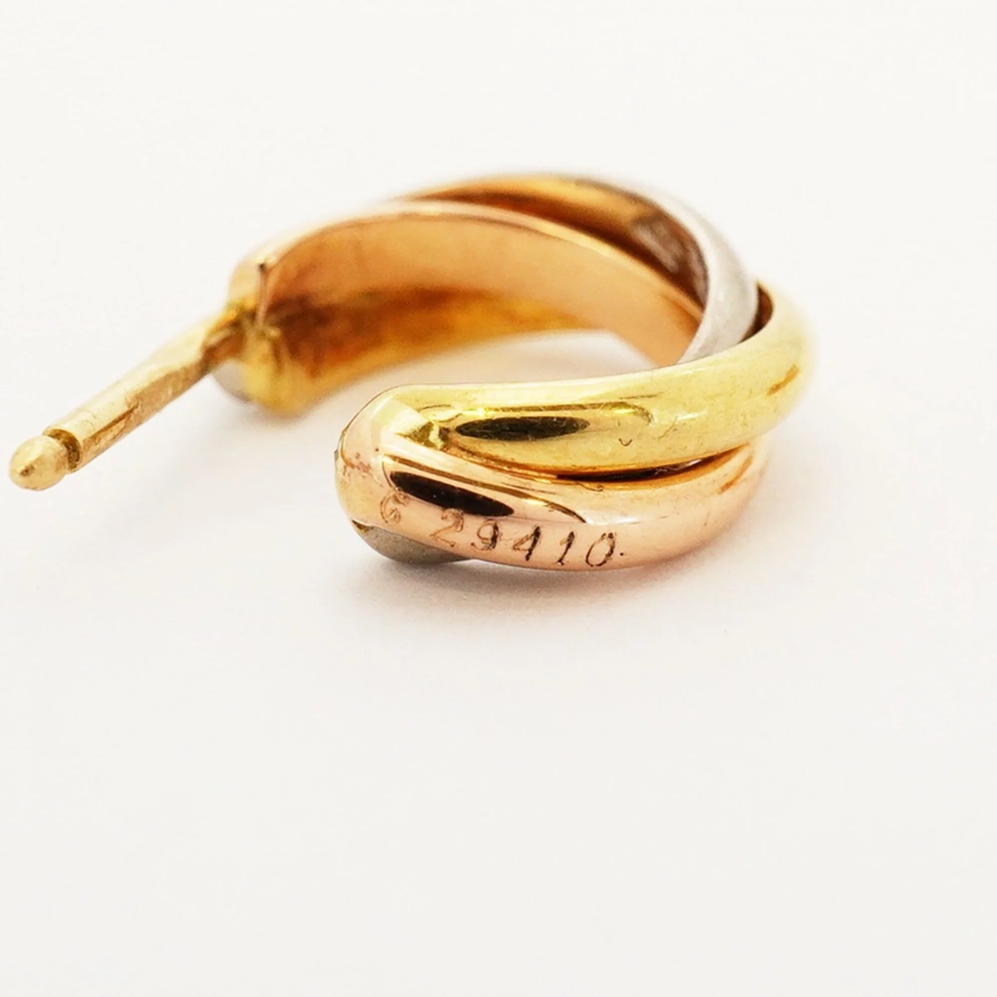 Trinity Earrings 18K Tricolor Gold - Image 5