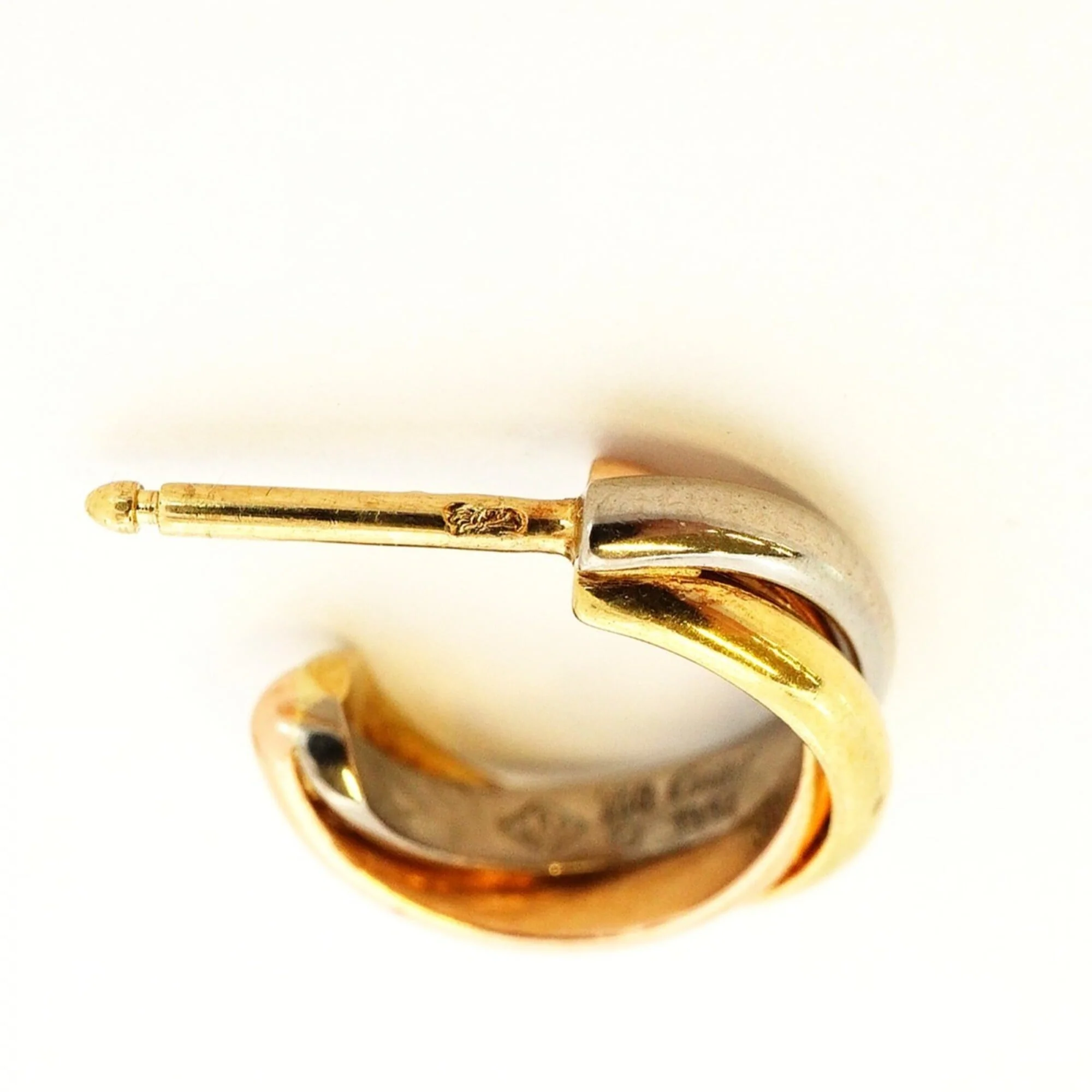 Trinity Earrings 18K Tricolor Gold - Image 7