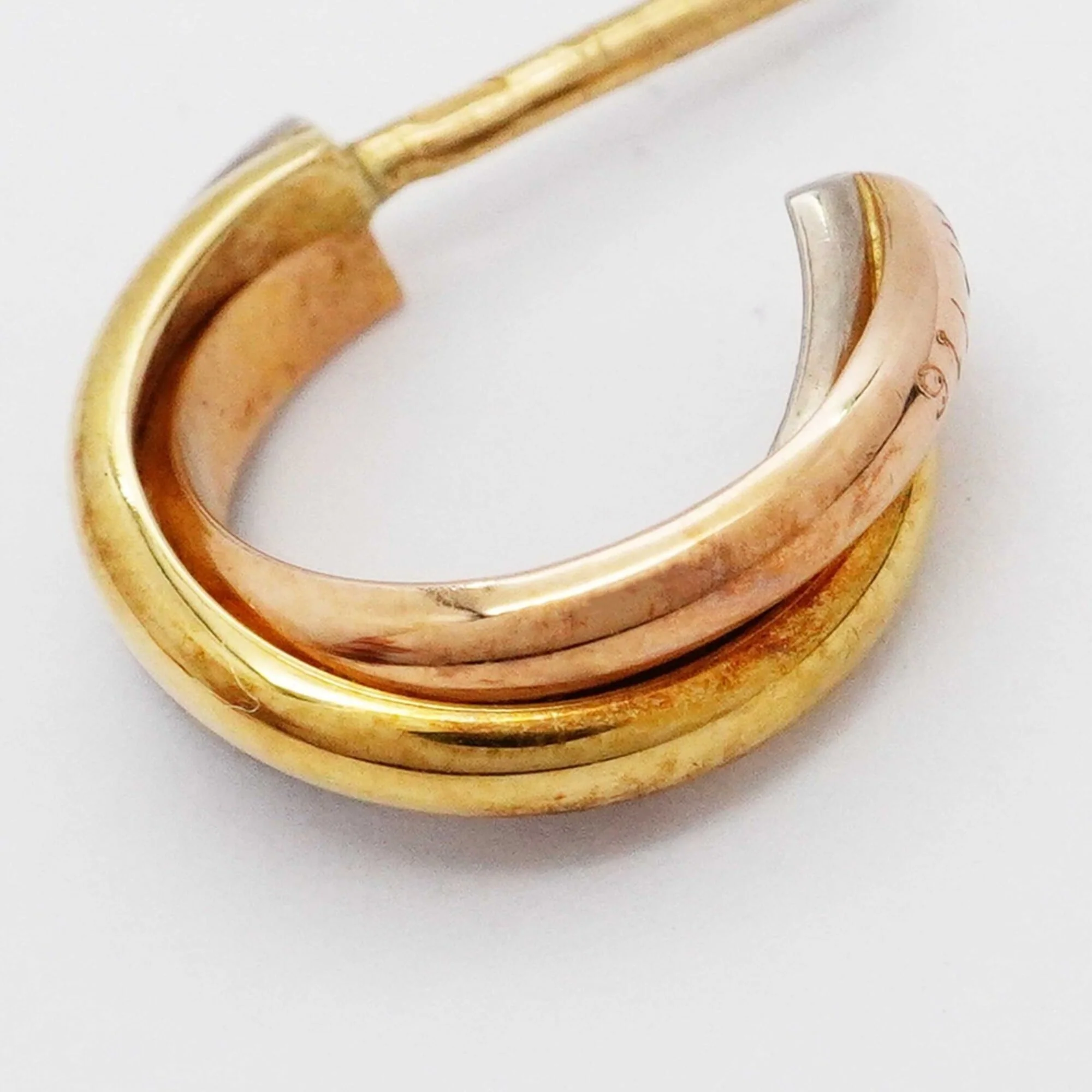 Trinity Earrings 18K Tricolor Gold - Image 9