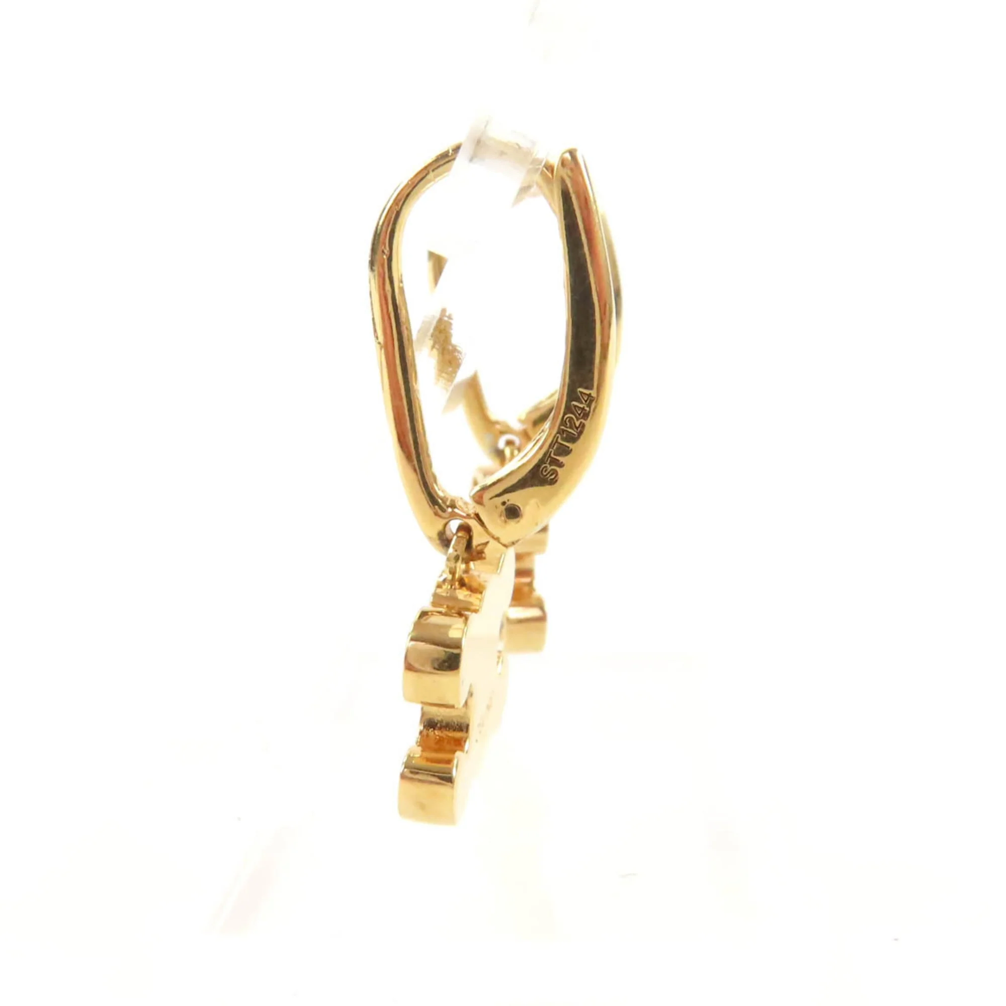 Earrings Rhinestone Gold-Tone Metal - Image 4