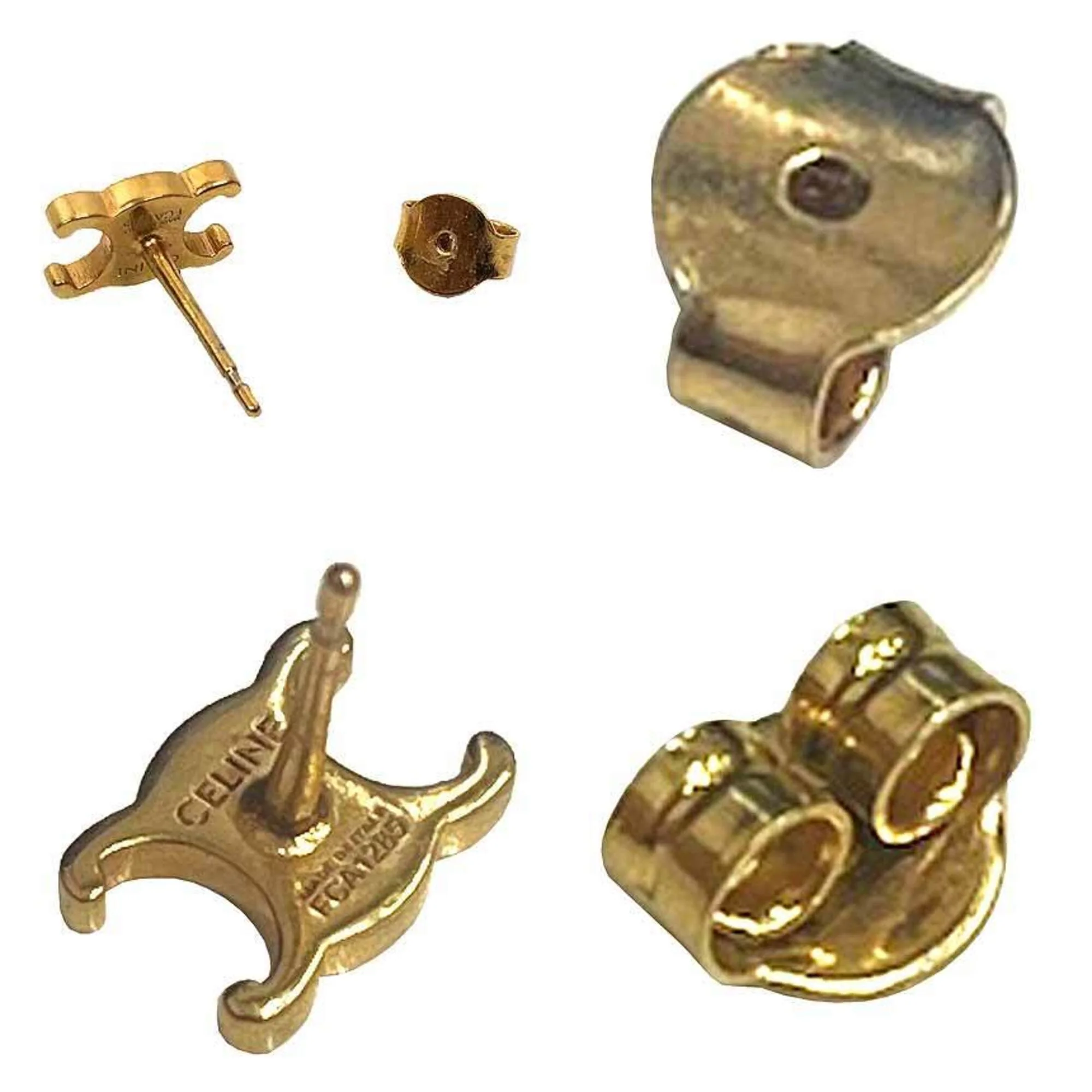 Earrings Stud Gold-Tone Metal - Image 3