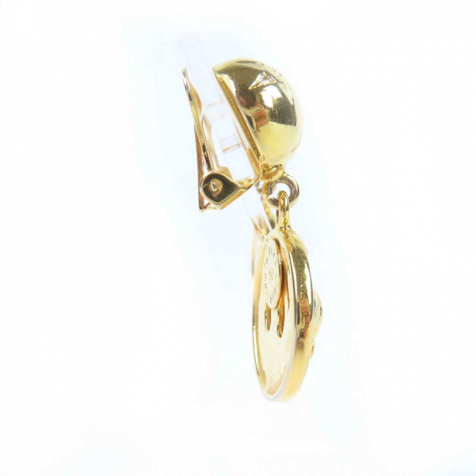 Vintage Earrings Gold-Tone Metal - Image 5