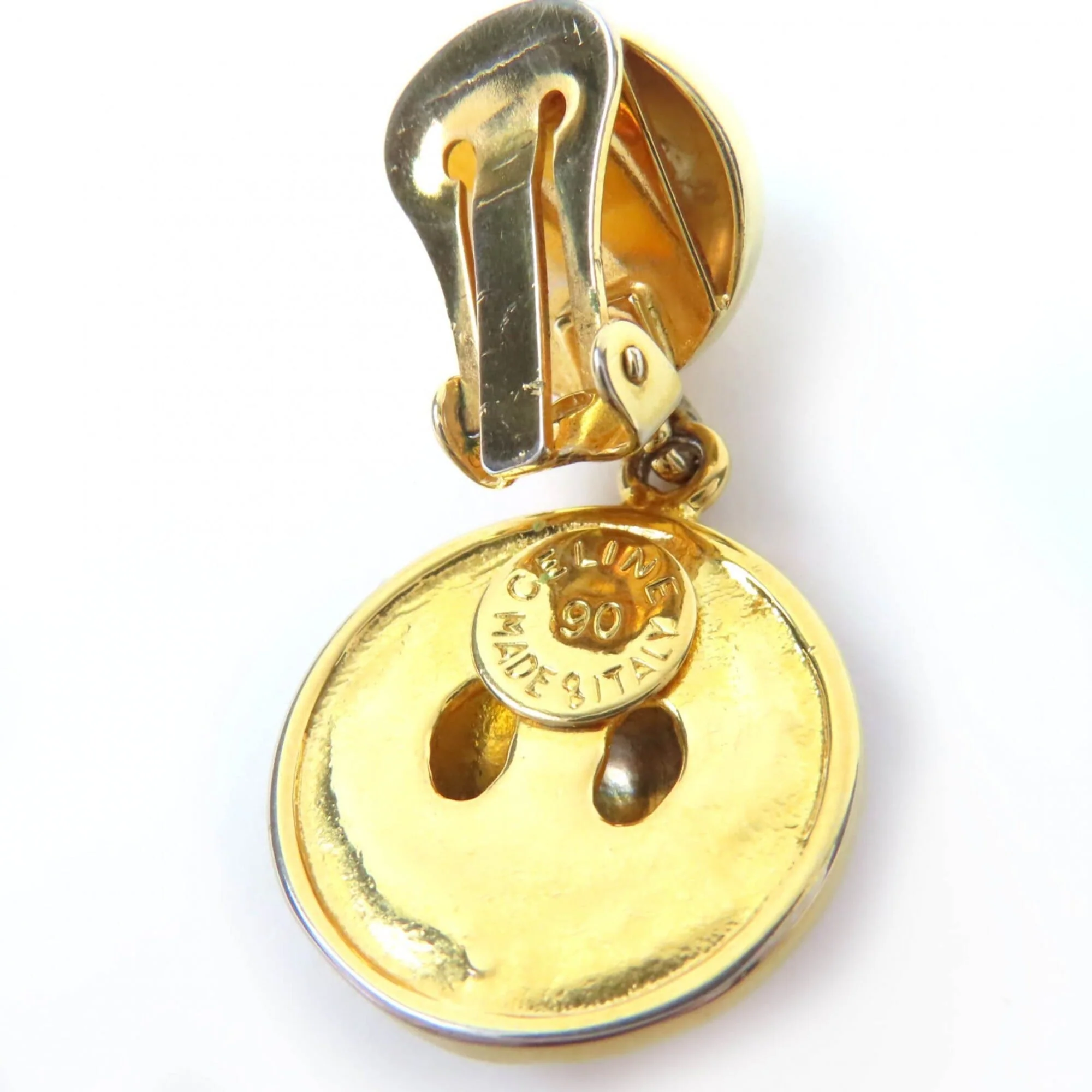 Vintage Earrings Gold-Tone Metal - Image 7