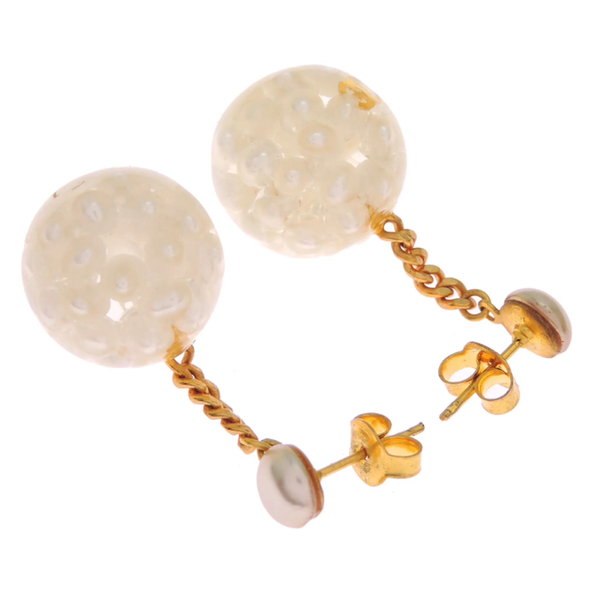 CC Logo Ball Earrings Metal - Image 5