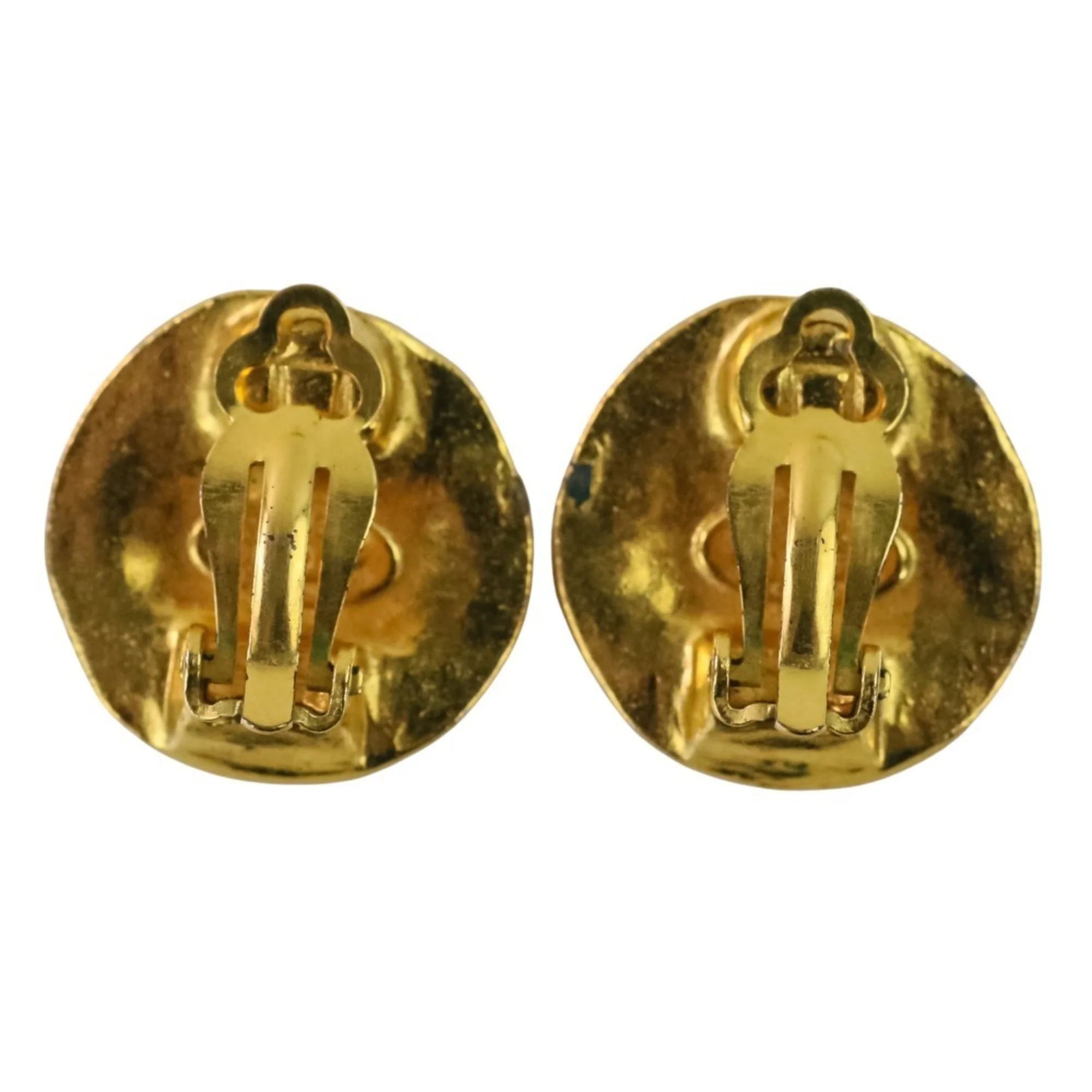 CC Logo Circle Clip-On Earrings Metal Gold-Tone Metal - Image 8