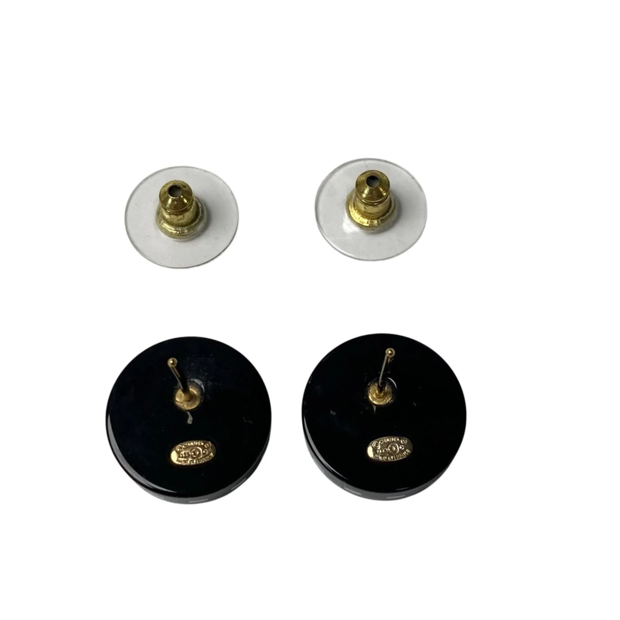 CC Logo Circle Earrings Gold-Tone Metal Gold-Tone Metal - Image 4