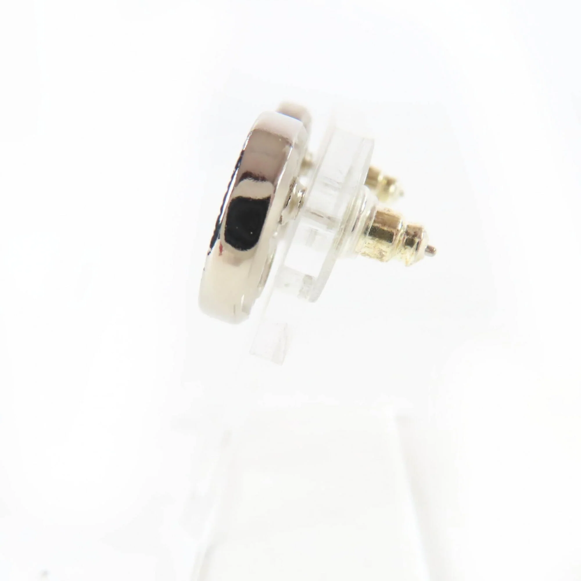 CC Logo Circle Earrings Silver-Tone Metal Silver-Tone Metal - Image 3