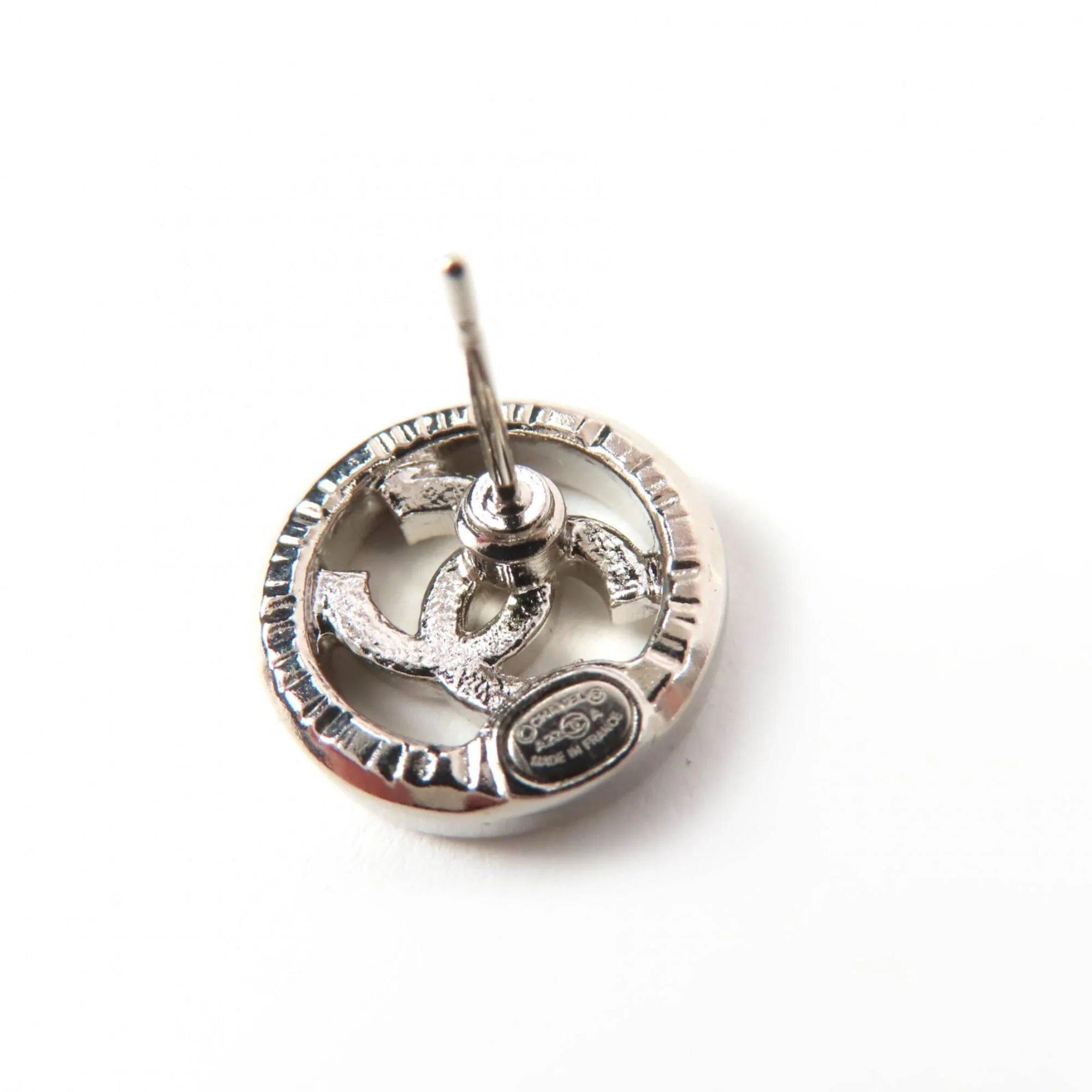 CC Logo Circle Earrings Silver-Tone Metal Silver-Tone Metal - Image 7