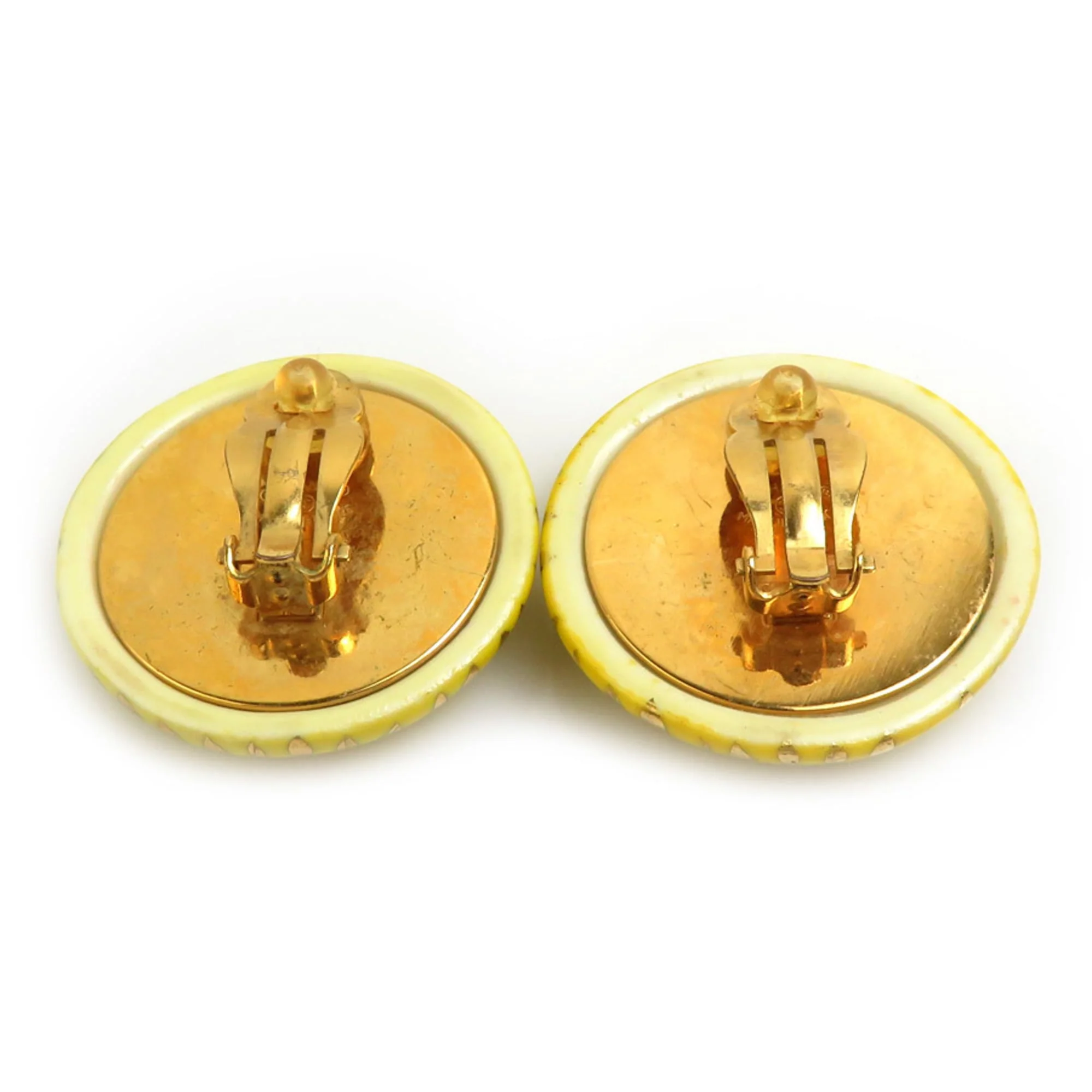 CC Logo Clip-On Earrings Gold-Tone Metal - Image 5
