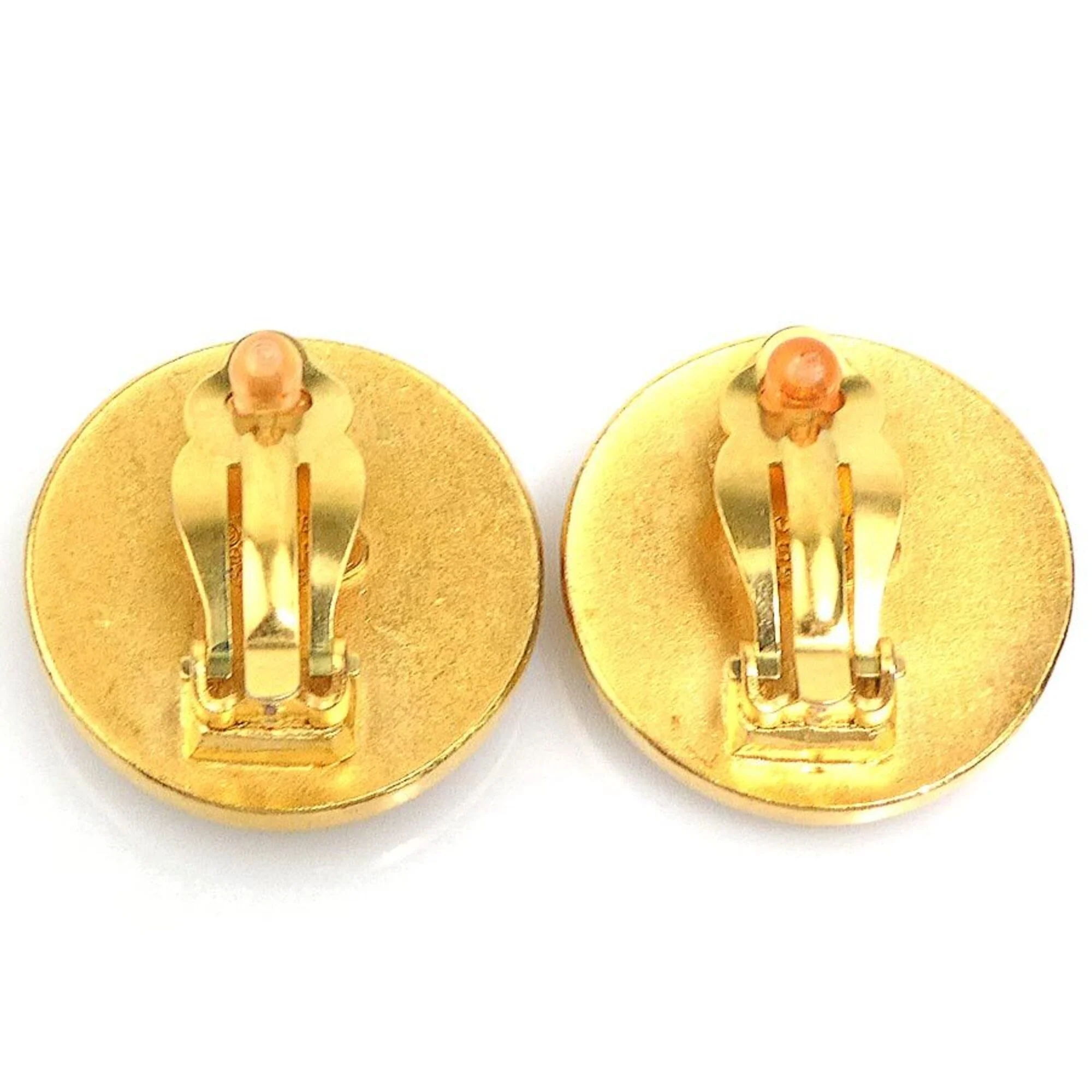 CC Logo Clip-On Earrings Gold-Tone Metal - Image 5