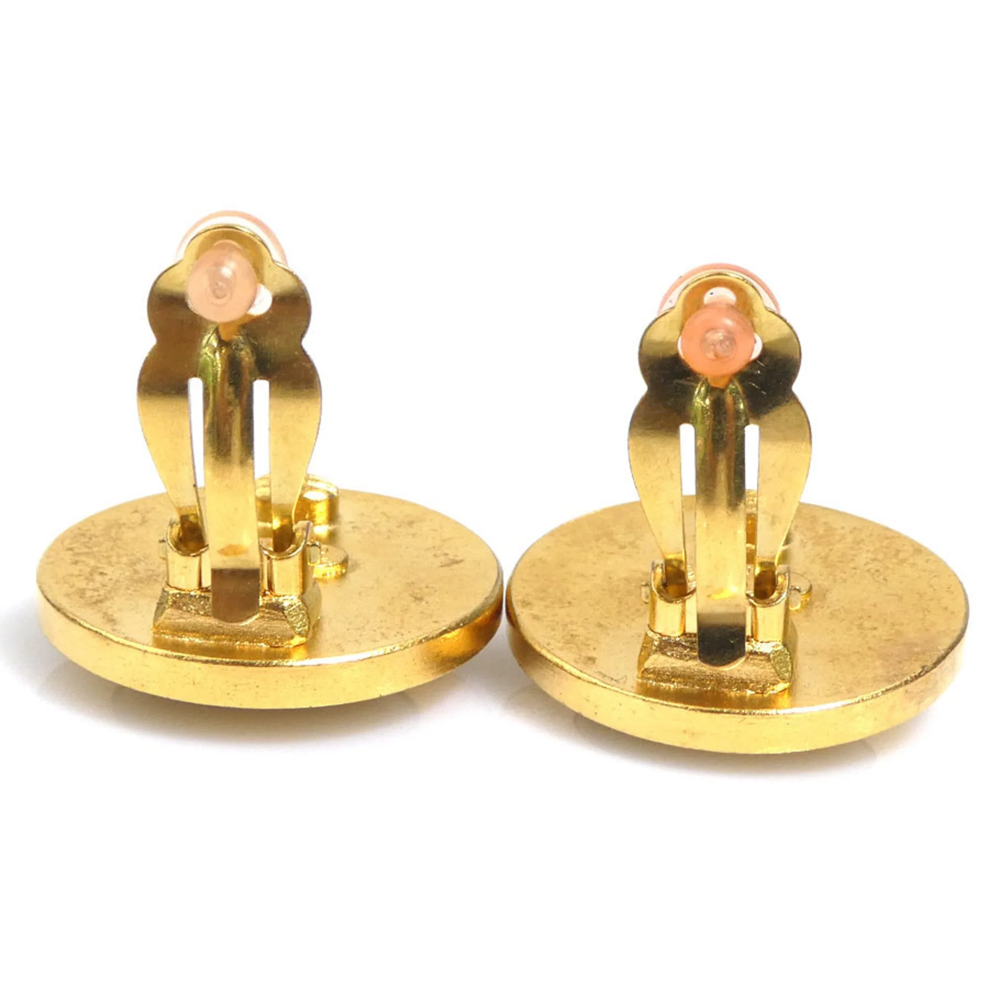 CC Logo Clip-On Earrings Gold-Tone Metal - Image 7