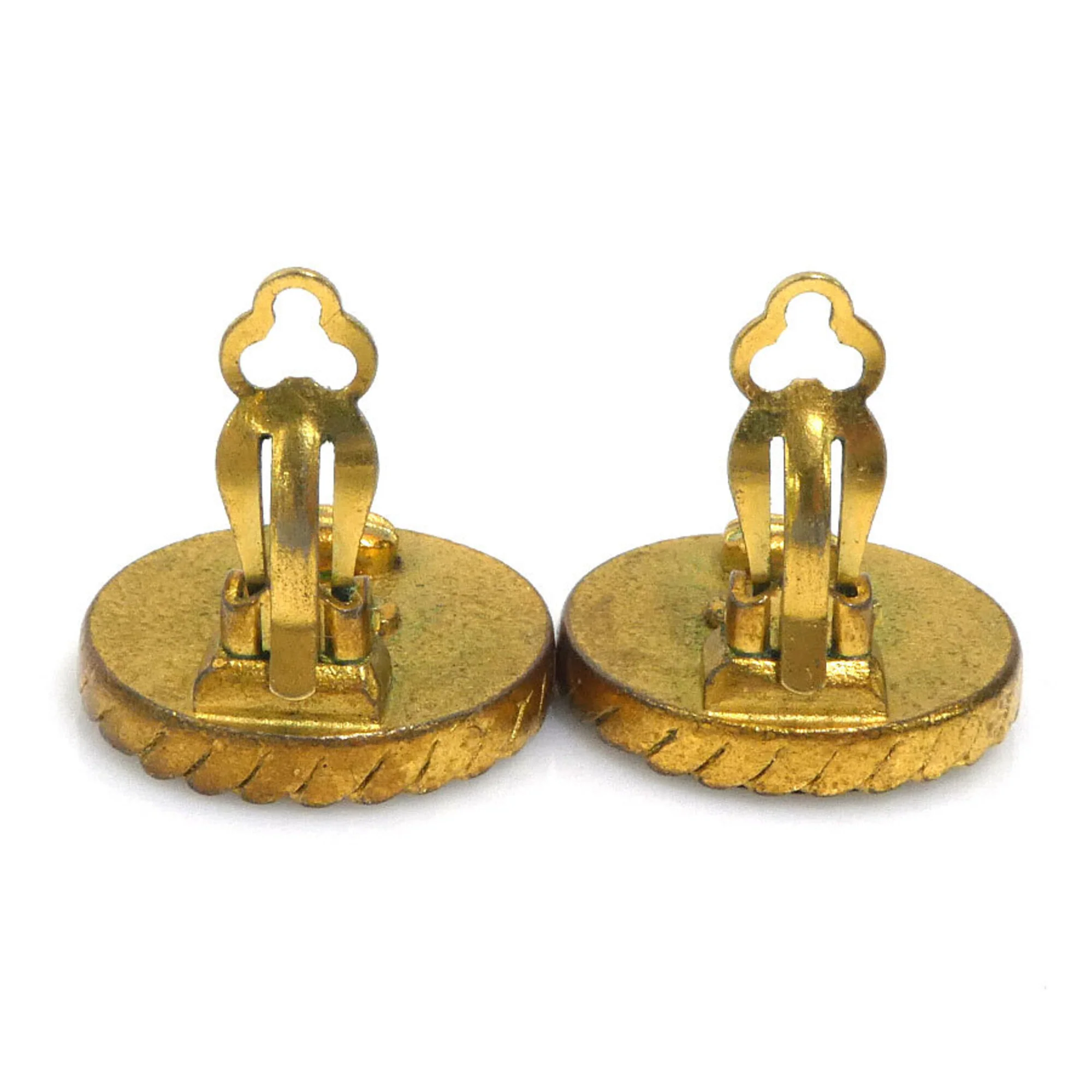 CC Logo Clip-On Earrings Gold-Tone Metal - Image 6