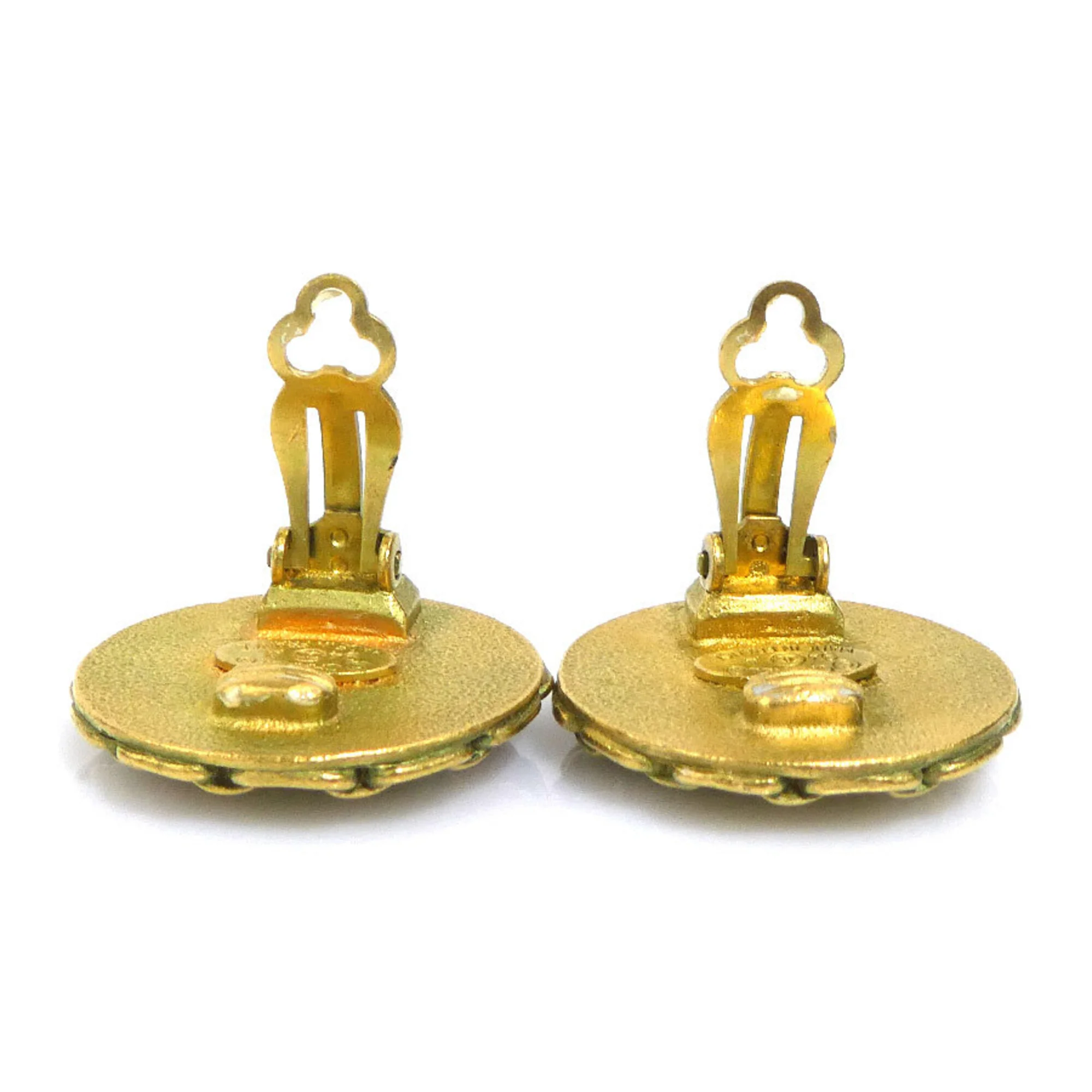 CC Logo Clip-On Earrings Gold-Tone Metal - Image 5