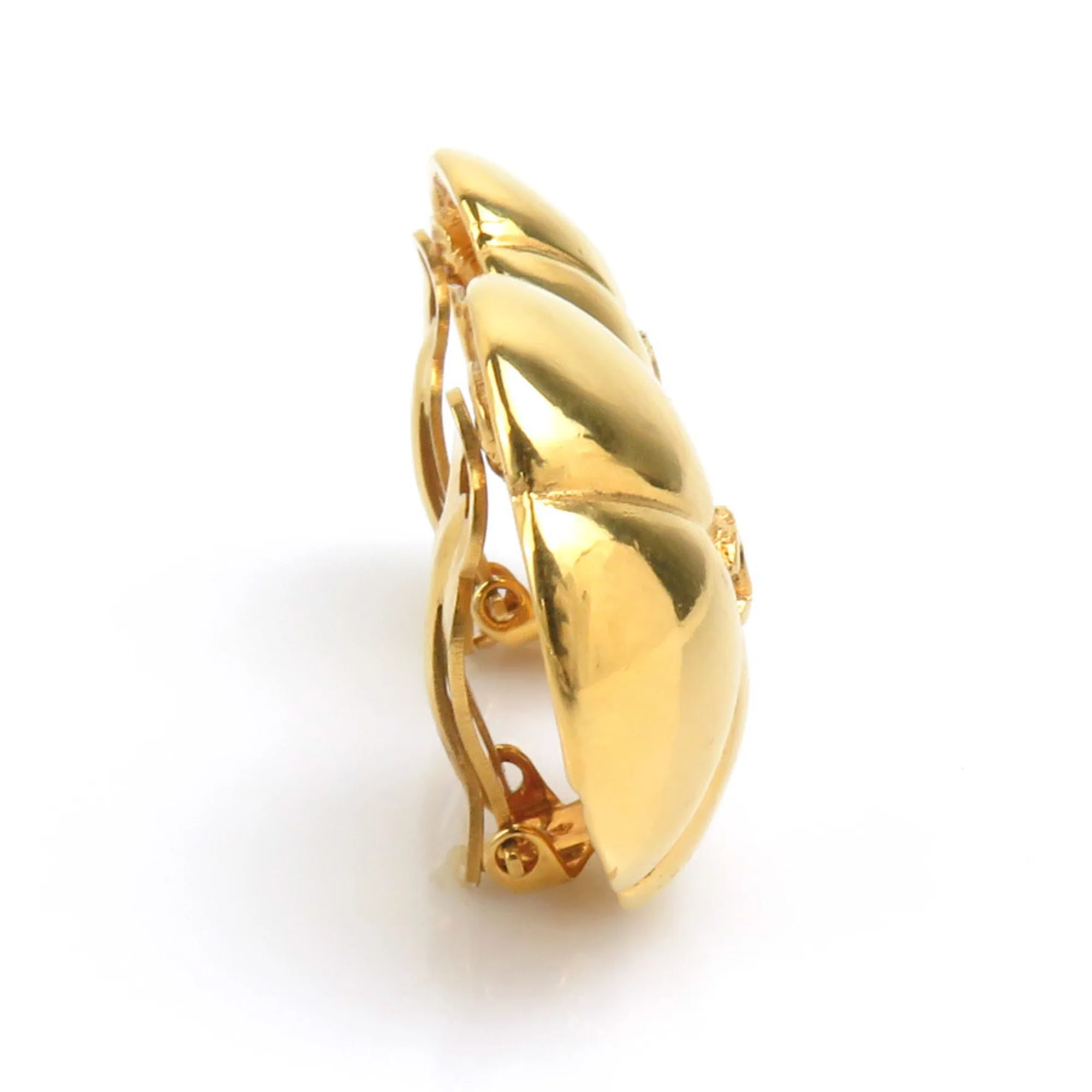 CC Logo Clip-On Earrings Gold-Tone Metal Gold-Tone Metal - Image 2
