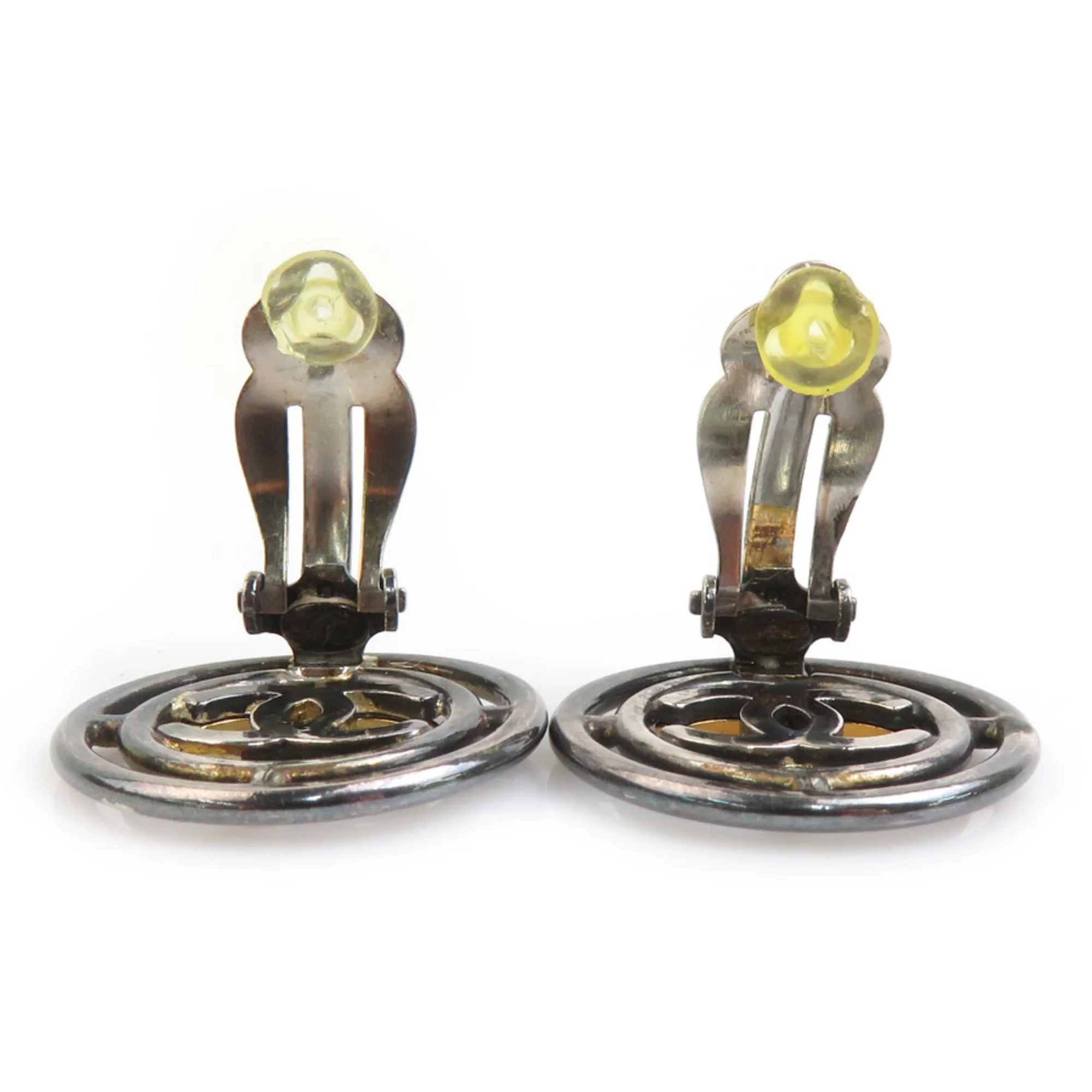 CC Logo Clip-On Earrings Gold-Tone Metal Gold-Tone Metal - Image 6