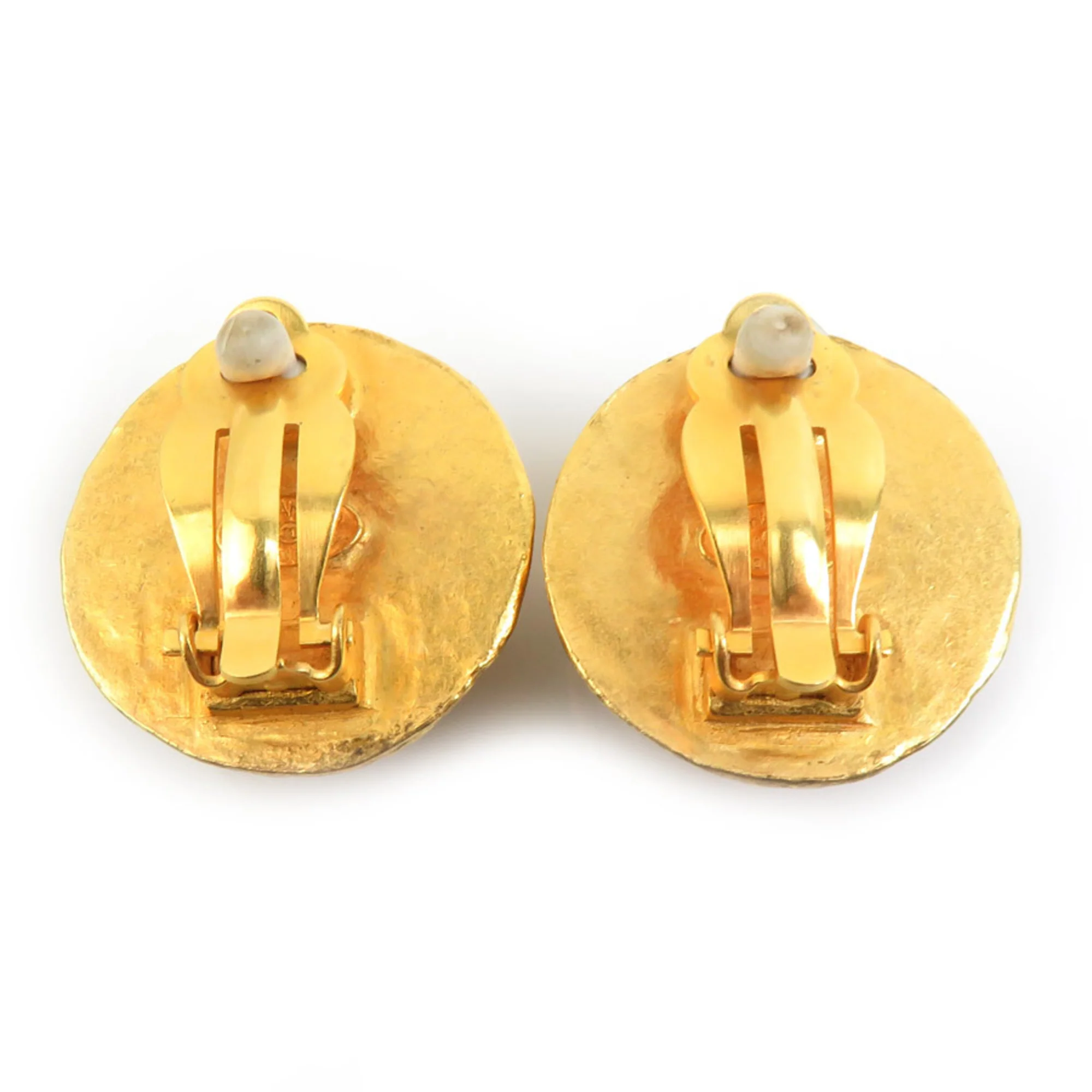 CC Logo Clip-On Earrings Gold-Tone Metal Gold-Tone Metal - Image 5