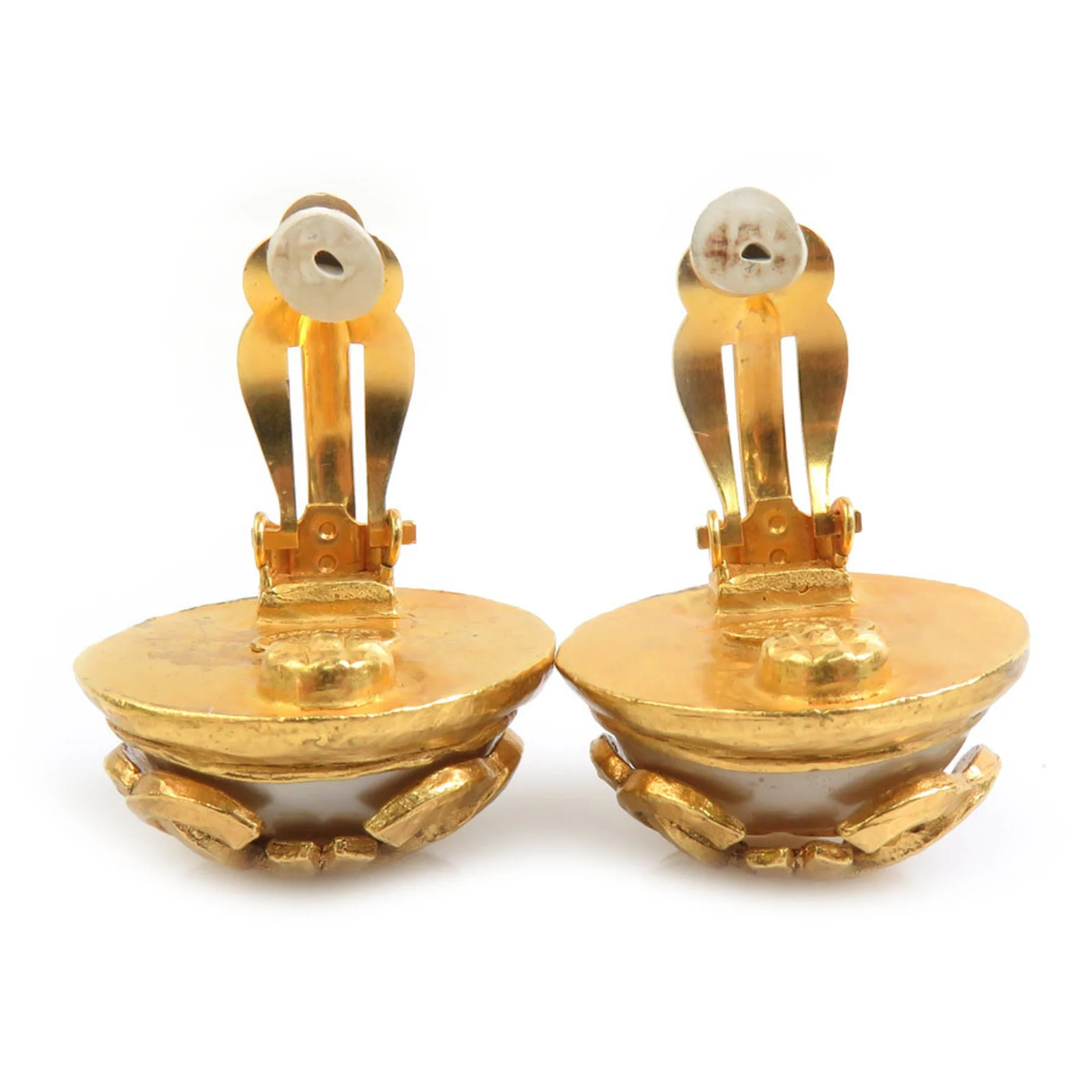 CC Logo Clip-On Earrings Gold-Tone Metal Gold-Tone Metal - Image 6