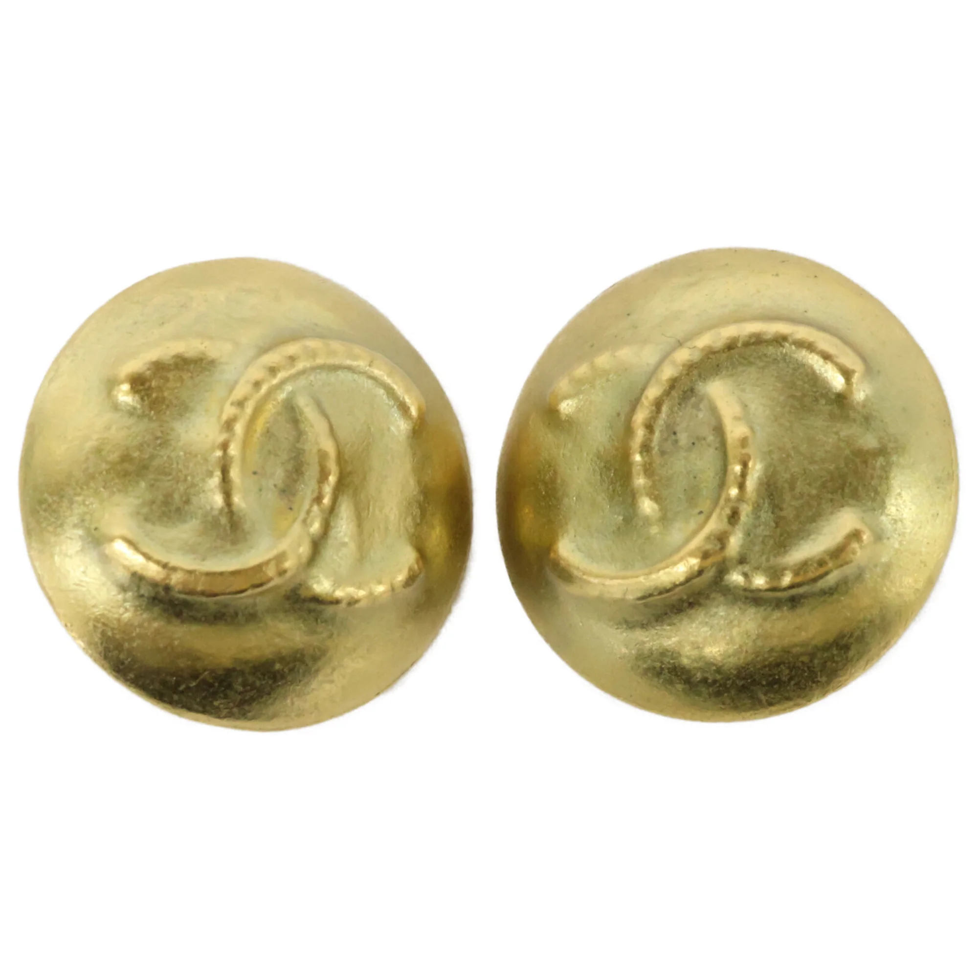 CC Logo Clip-On Earrings Gold-Tone Metal Gold-Tone Metal