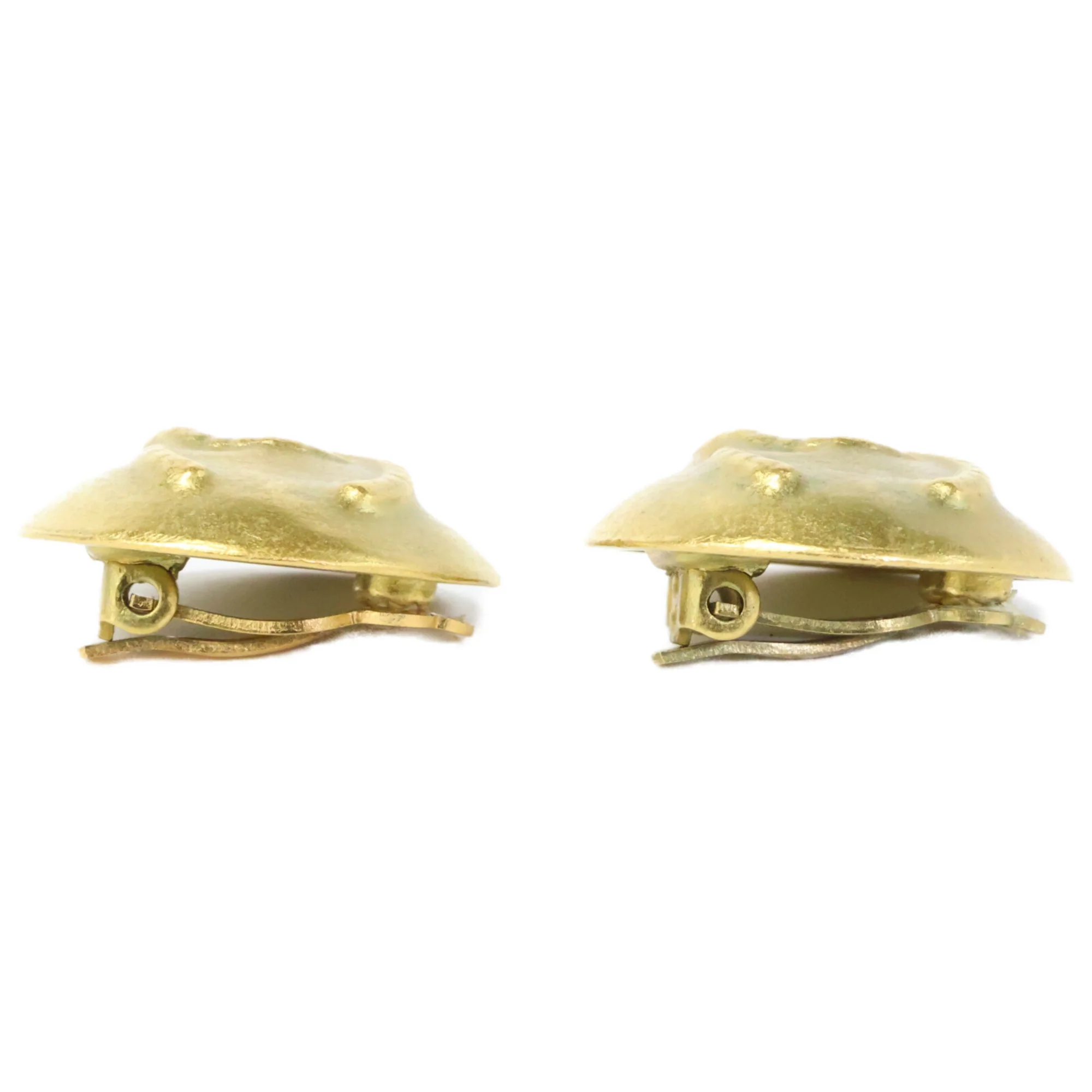 CC Logo Clip-On Earrings Gold-Tone Metal Gold-Tone Metal - Image 2