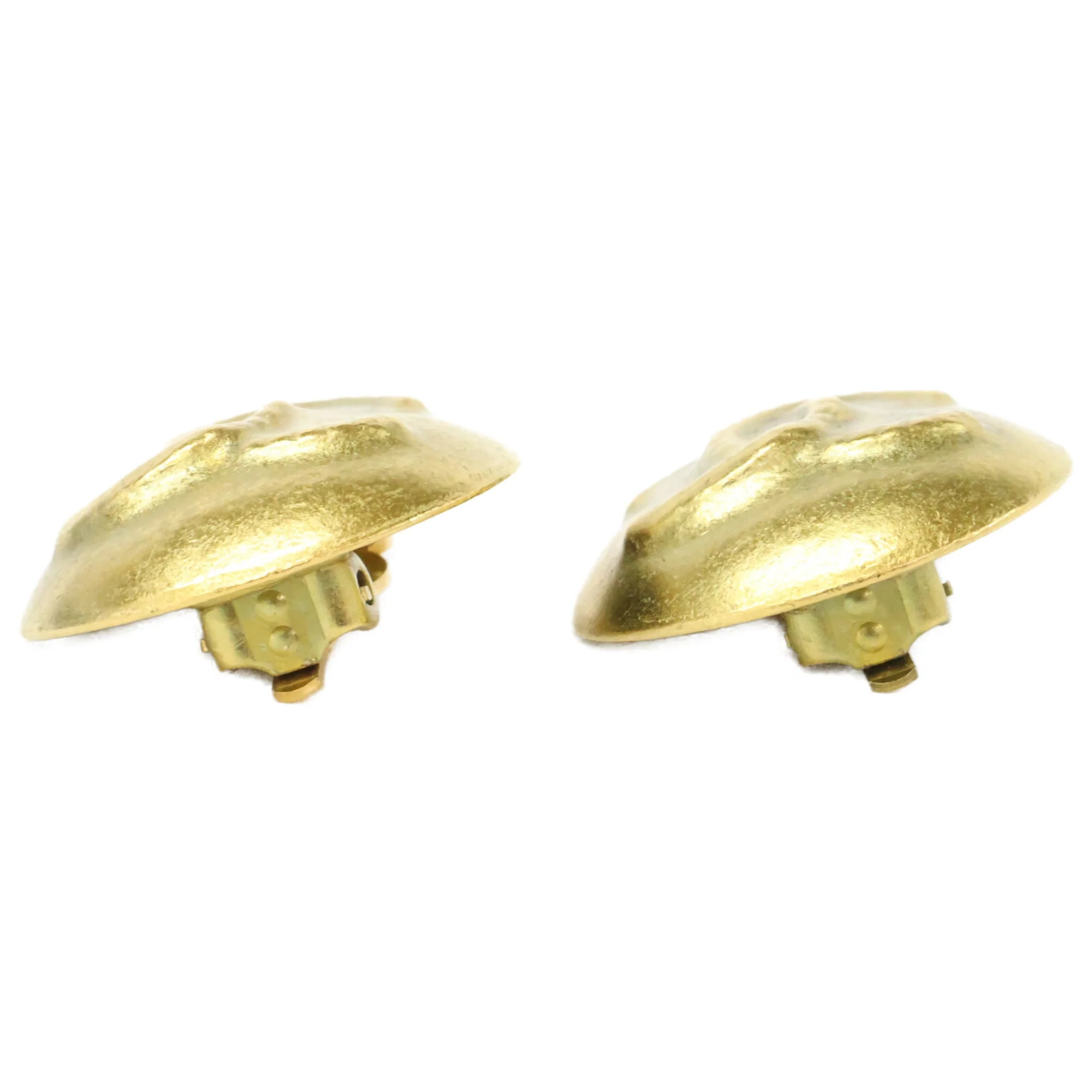 CC Logo Clip-On Earrings Gold-Tone Metal Gold-Tone Metal - Image 3